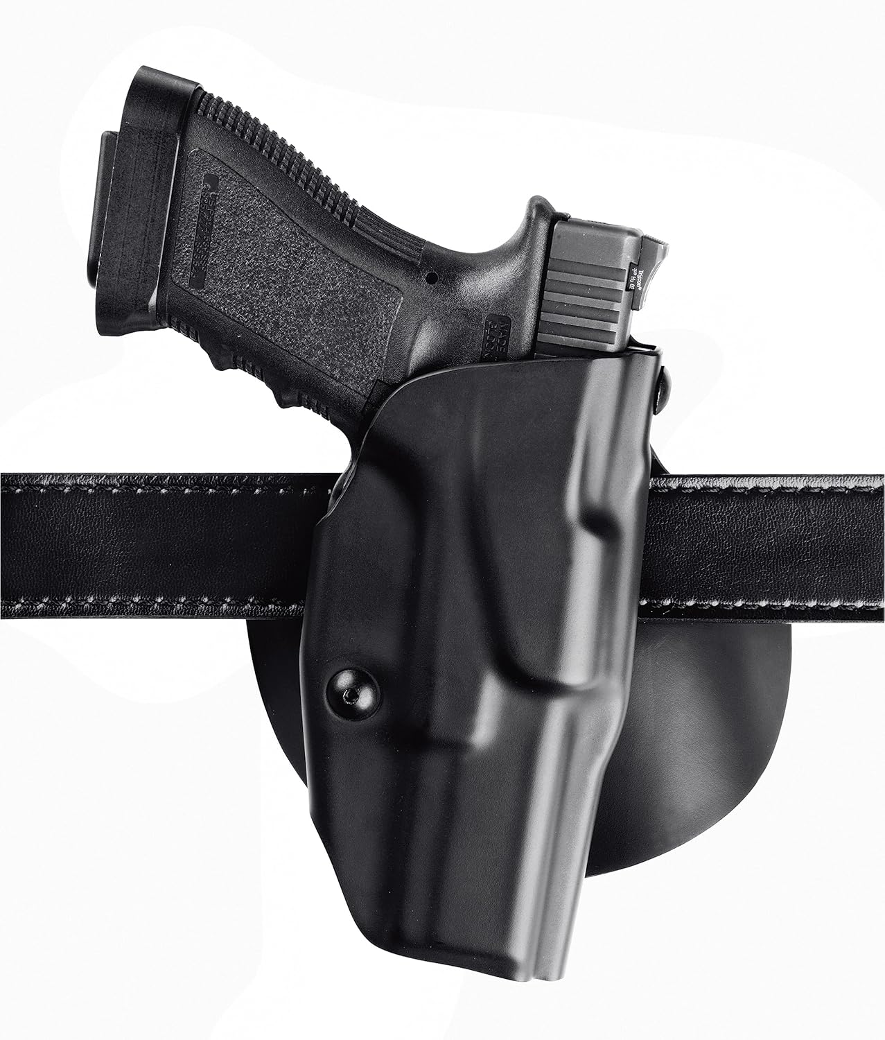 Safariland 6378 ALS Concealment Paddle Holster w/Belt Loop, FNH FNS .40 w/Sure Fire X300 Light, Hi-Ride, STX Plain Black, Right Hand