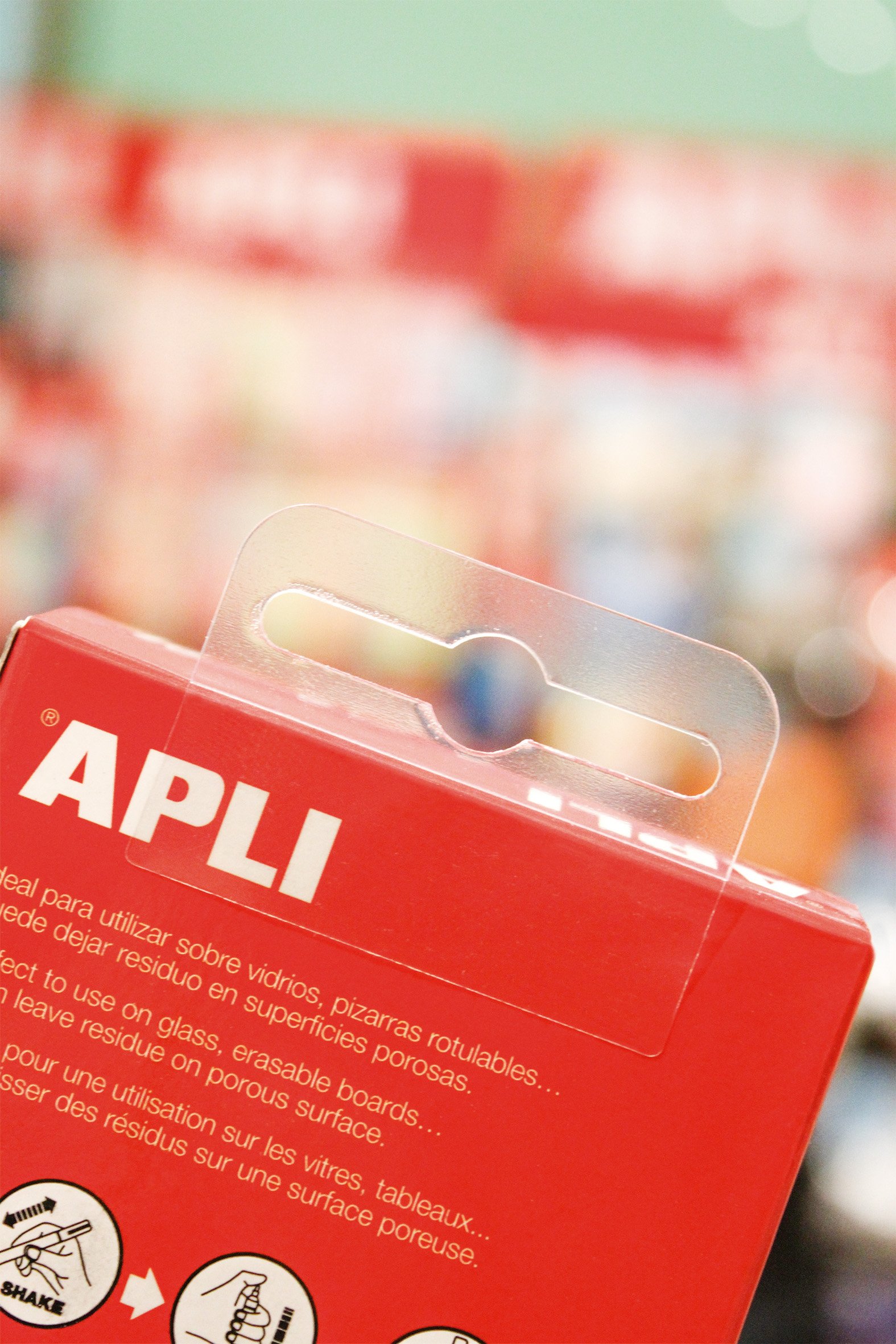 APLI 10586 - Pack de 100 colgadores autoadhesivos, 34 x 48 mm