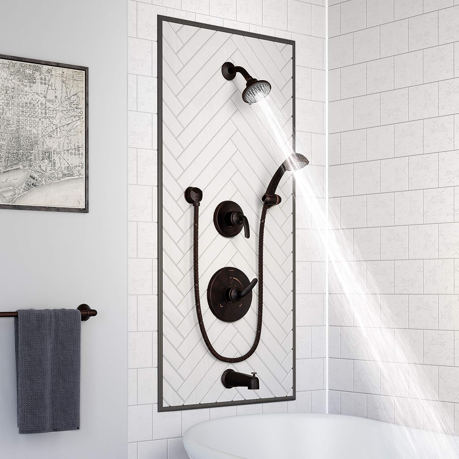 Crаzу Dеаlѕ Symmons 5506-SBZ-TRM Elm Tub, Shower and Handshower Trim, Seasoned Bronze