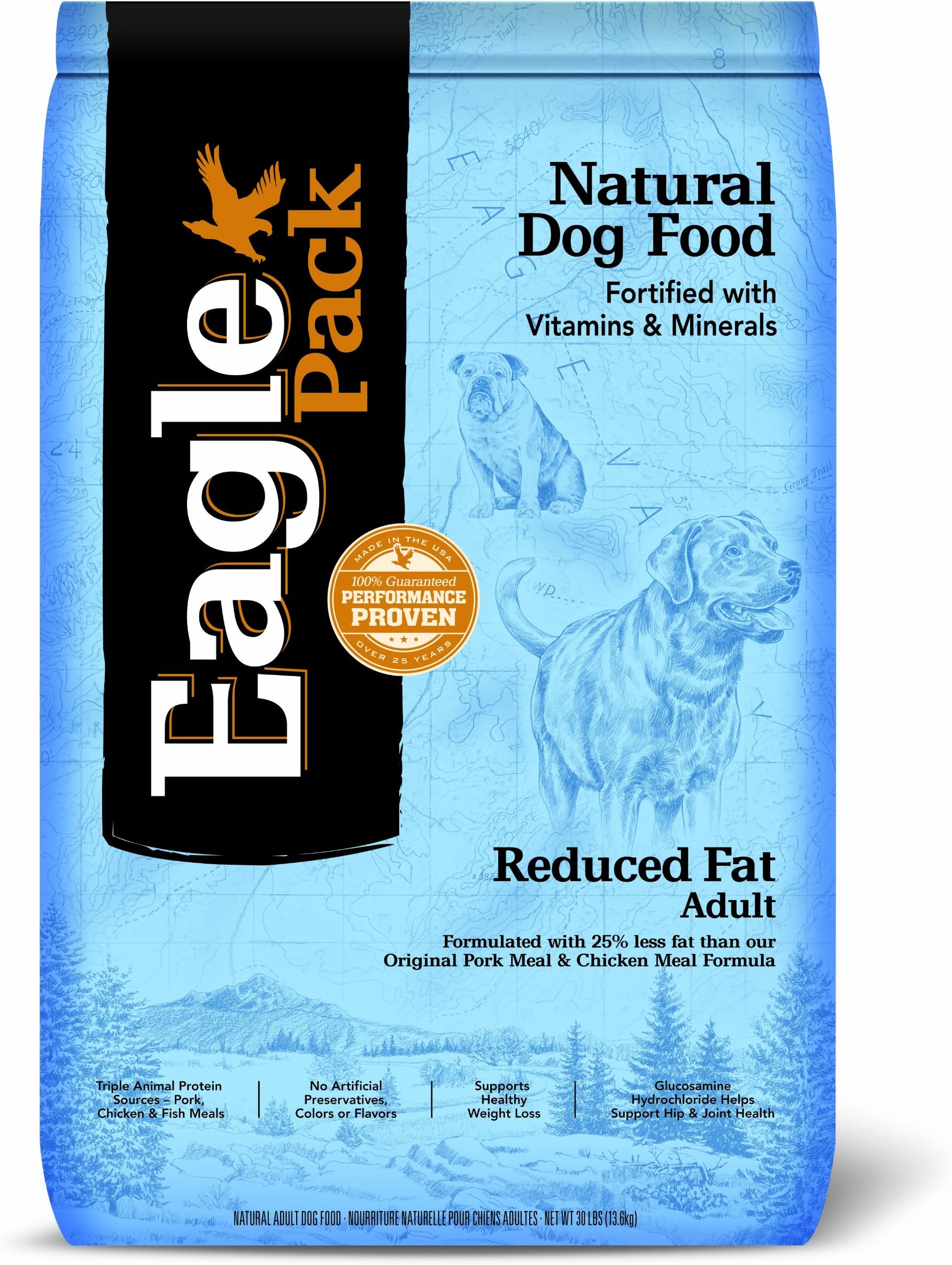 Eagle Pack Natural Pet Food, Reduced Fat Formula For Dogs, 30-Pound Bag