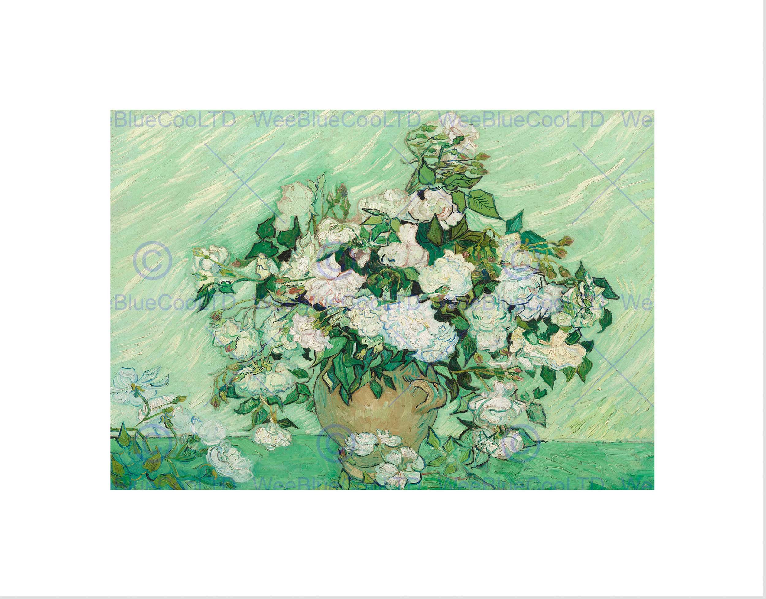 Wee Blue Coo Van Gogh Dutch Roses Art Wall Art Print