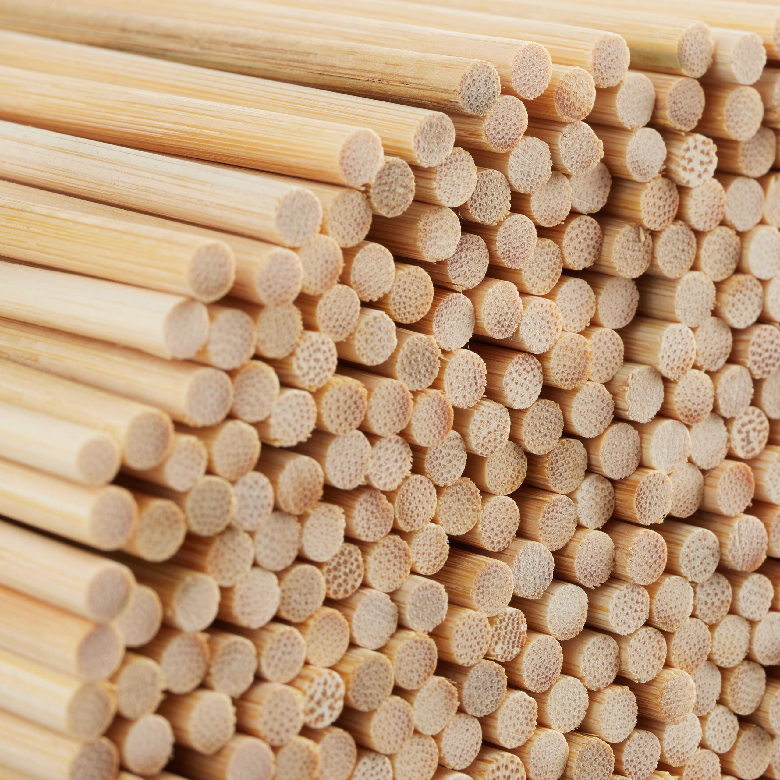 Relaxdays Piques bois, lot de 500 brochettes barbecue, bambou, bricolage, 30 cm de long, 4 mm de large, pratique, nature