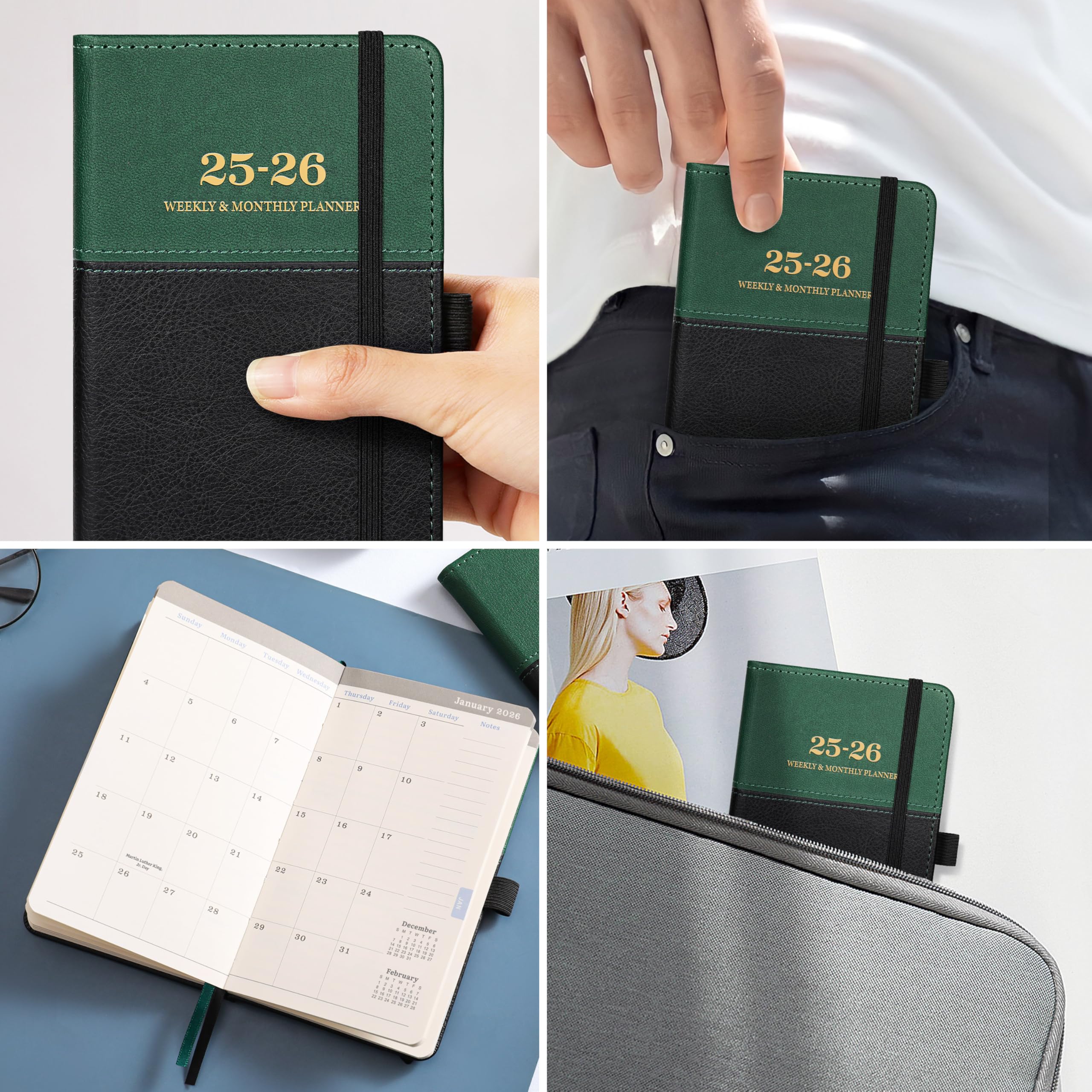 Snapklik.com : 2025-2026 Pocket Planner - Pocket Calendar 2025-2026 For