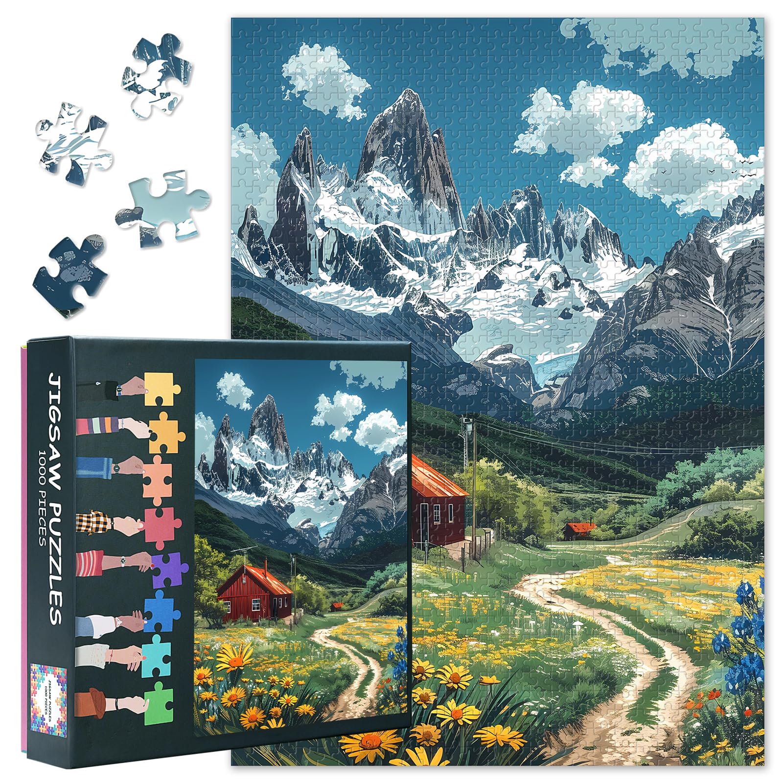 Countryside Scenic Art Jigsaw Puzzles for Adults 1000 Piece-50x70cm
