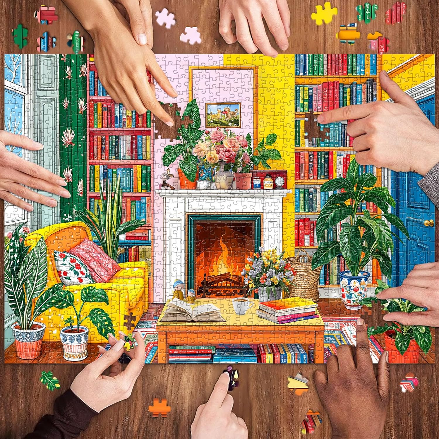 Colorful Study Puzzles for Adults 1000 Pieces, Jigsaw Puzzles for Adults 1000 Piece, Challenging Game Toys, Impossible Puzzle, Family Decoration Puzzle