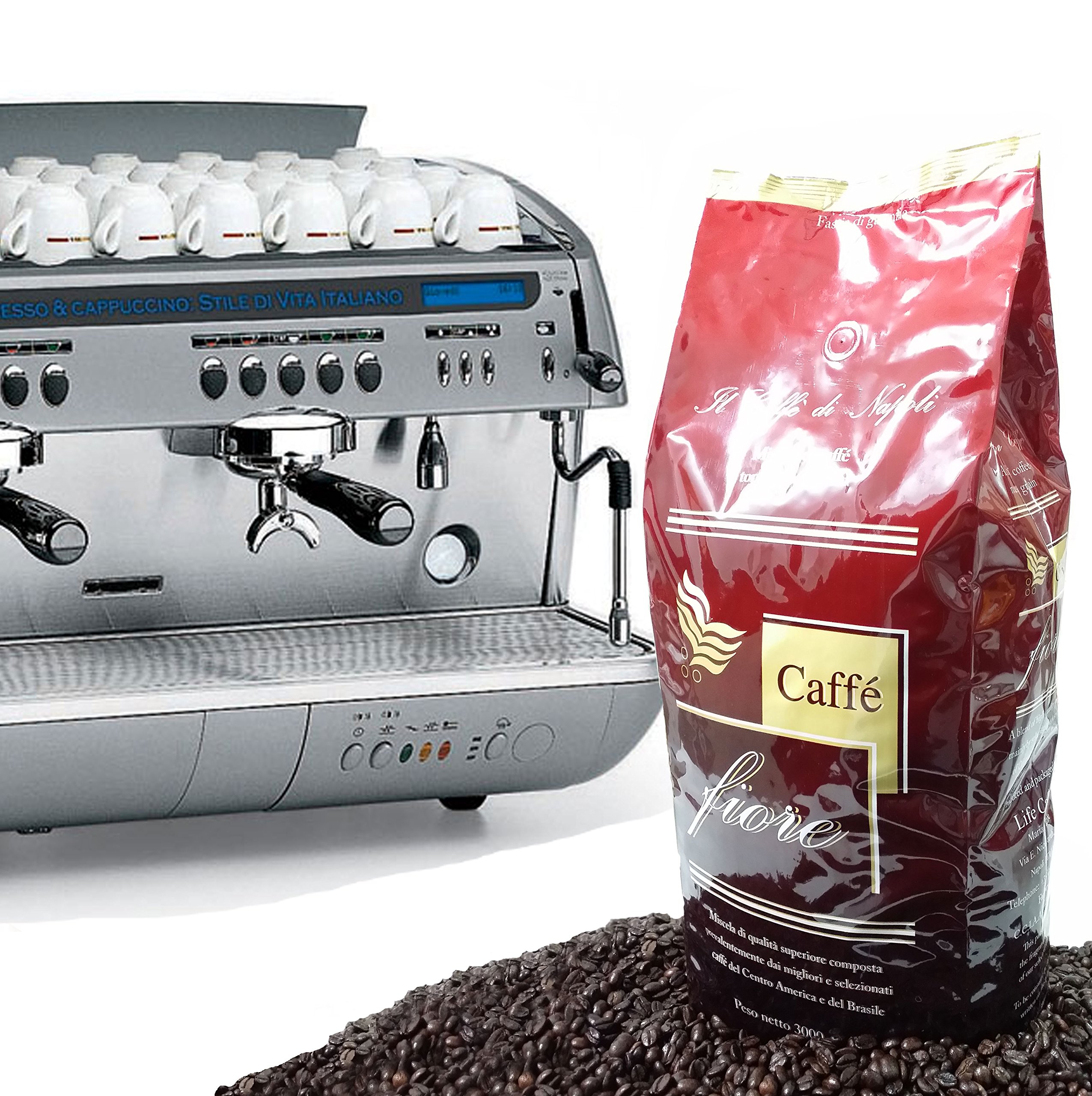 Caffè fiore in grani 100% Arabica Miscela Dolce e Aromatica - Confezione da 3 Kg. netti