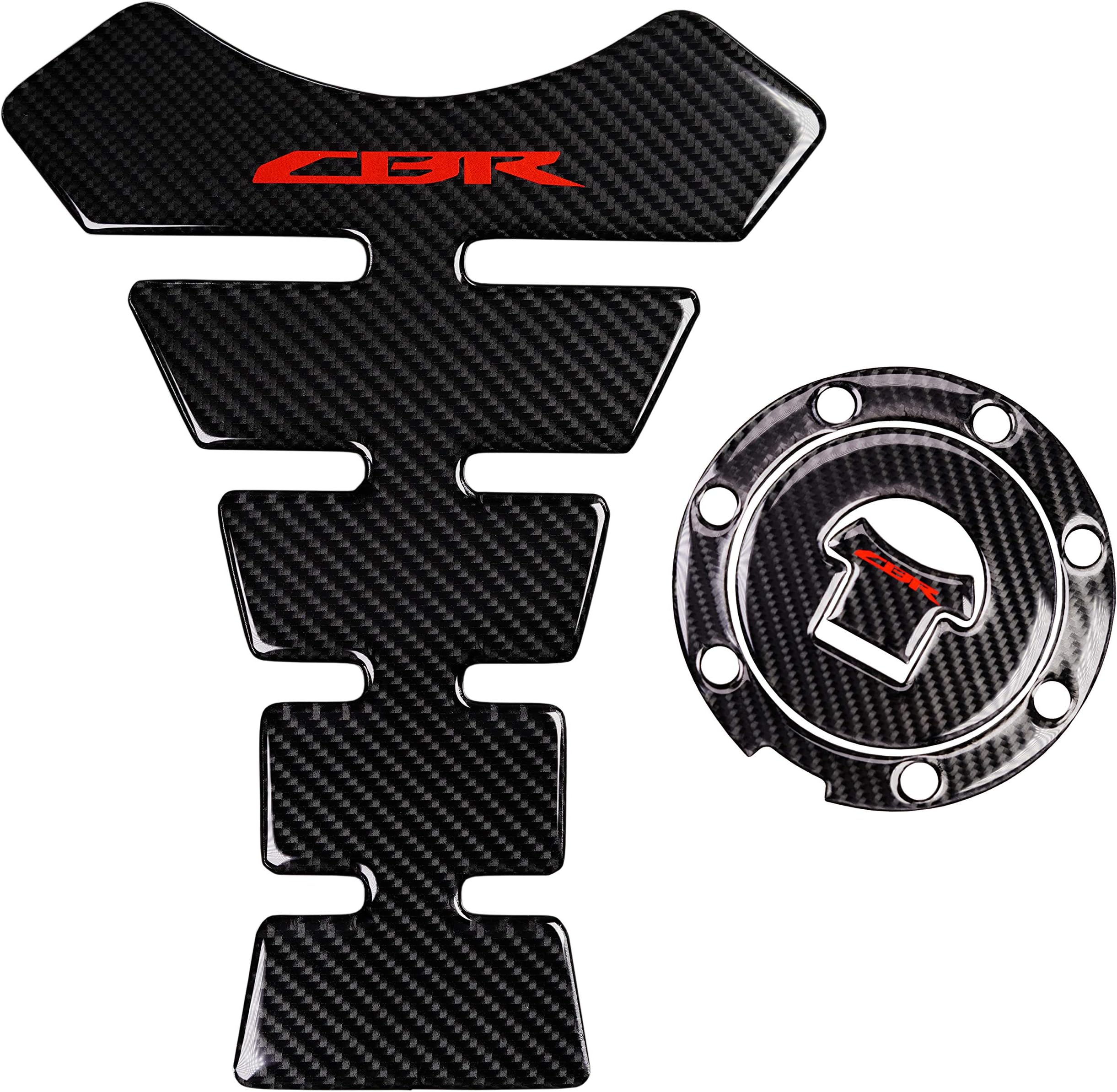 Real Carbon Look, Fuel Gas Tank Cap, Protector Pad, Tank Pad Decal Stickers, Tank Protector for CBR600RR 2003-2015 CBR1000RR 2004-2015, 2PCS Per Set