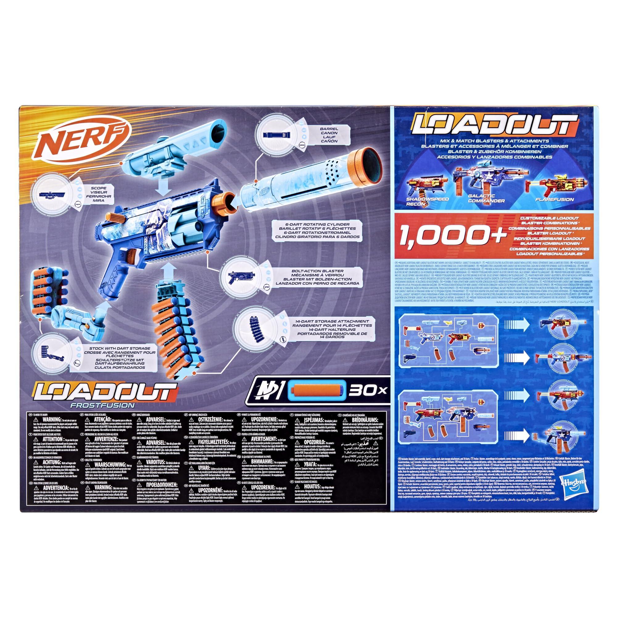 Nerf Wyrzutnia Loadout FrostFusion i 30 Strzałek N1