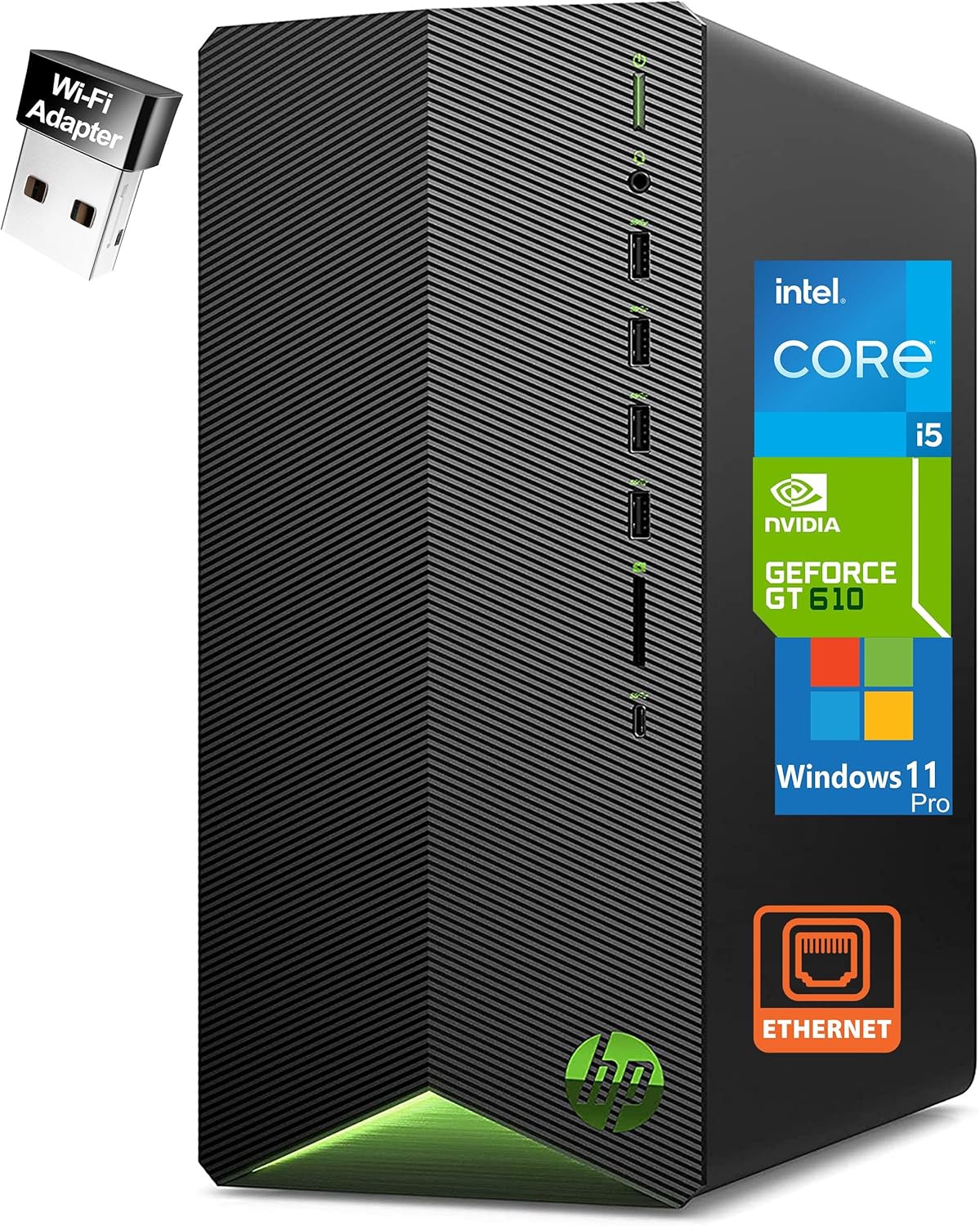 HP Pavilion Tower PC Desktop Pc, 16GB DDR4 RAM, 1TB PCIe SSD, Intel 6-Core i5-10400F (Beat i7-8700), GeForce GT 610 2GB, WiFi Adapter, RJ45, Kind-C, HDMI, KB and Mouse, Home windows 11 Professional, WE/PGPY