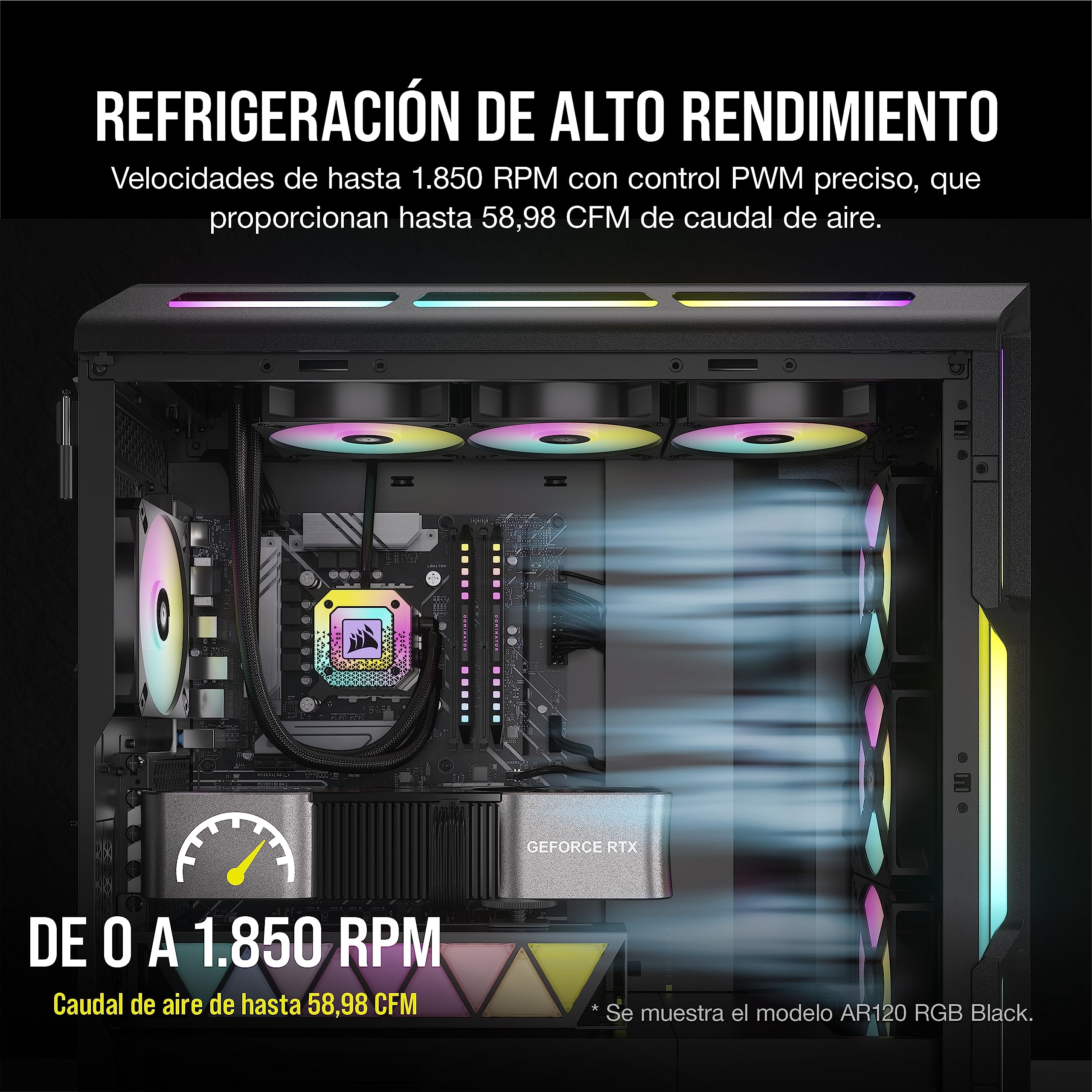 Corsair iCUE AR120 RGB Digital Compatible con ARGB de 120mm Ventiladores - Paquete de Triple - Blanco