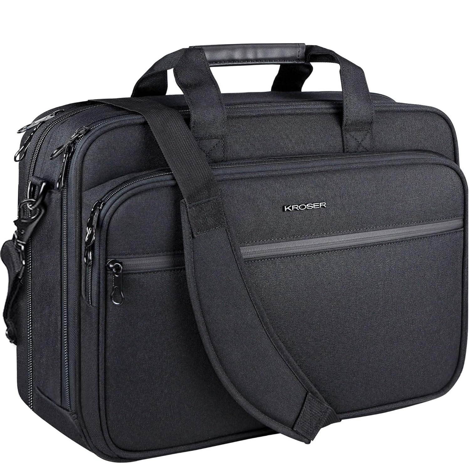 KROSER Laptop Bag Premium Laptop Briefcase Fits Up to 17 3 Inch Laptop Expandable Water-Repellent Shoulder Messenger Bag