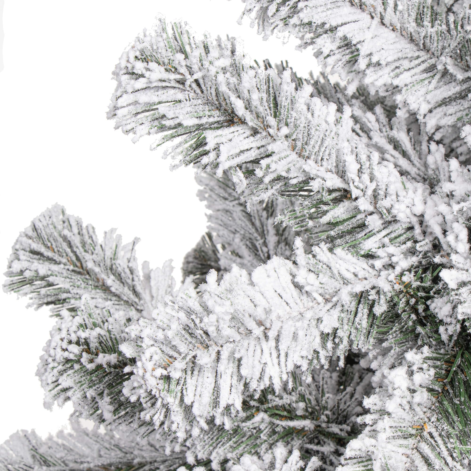SPRINGOS Arbre de Noël Artificiel épicéa avec Tronc Naturel Neige Artificielle 180 cm