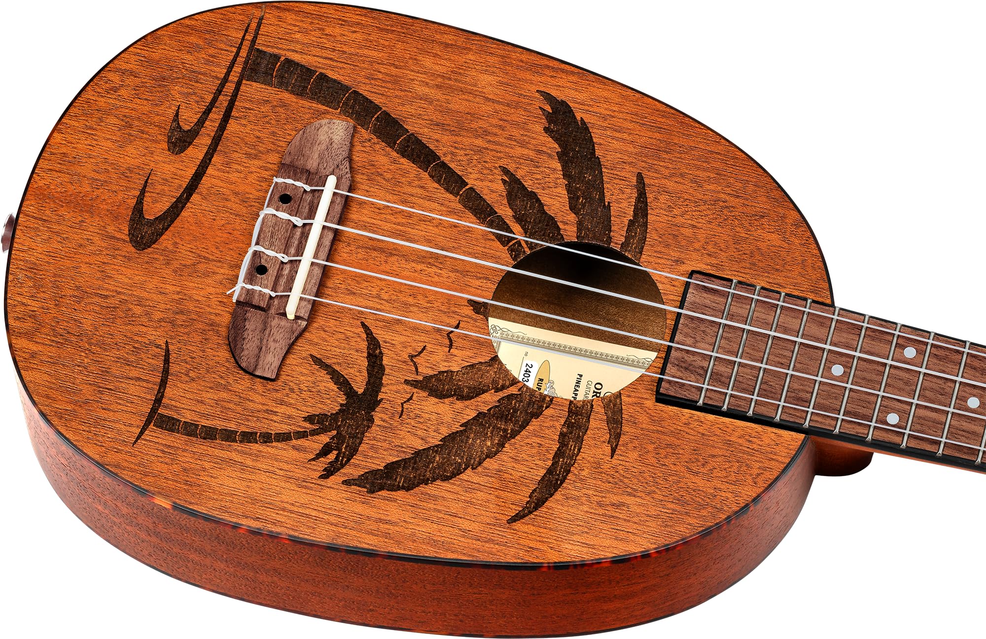 Ortega Guitars Ukulele Concerto Acustico – Bonfire Series – Corpo Ananas – Sapele, Natural (RUPA5MM)