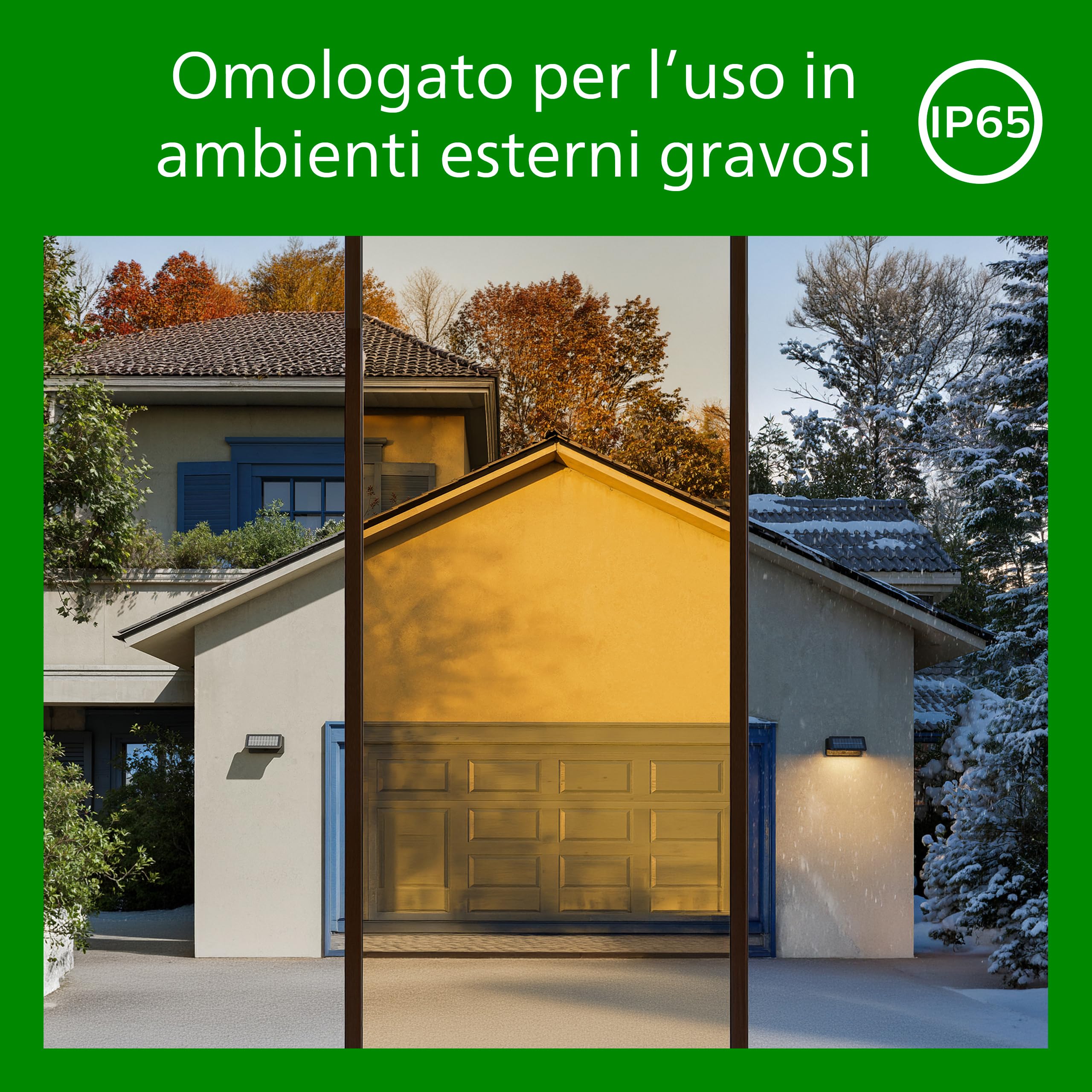 PHILIPS Lois UltraEfficient, Faretto da esterni con sensore, Antracite