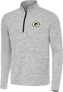 Antigua Men's Charcoal Green Bay Packers Cause Quarter-Zip Top