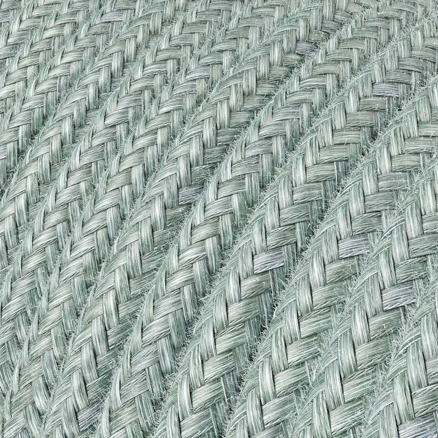 creative cables Fil Électrique Rond Gaine De Tissu De Couleur Coton Bleu Brume RX12-20 Mètres, 2x0.75