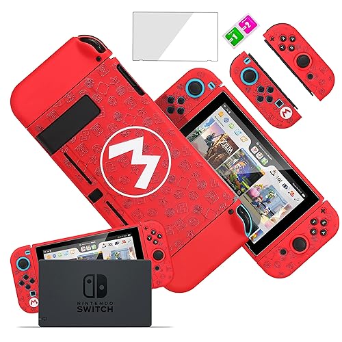 oqpa Funda para Nintendo Switch, bonita funda de diseño de dibujos animados kawaii, divertida carcasa de juego de interruptor de moda para niñas,