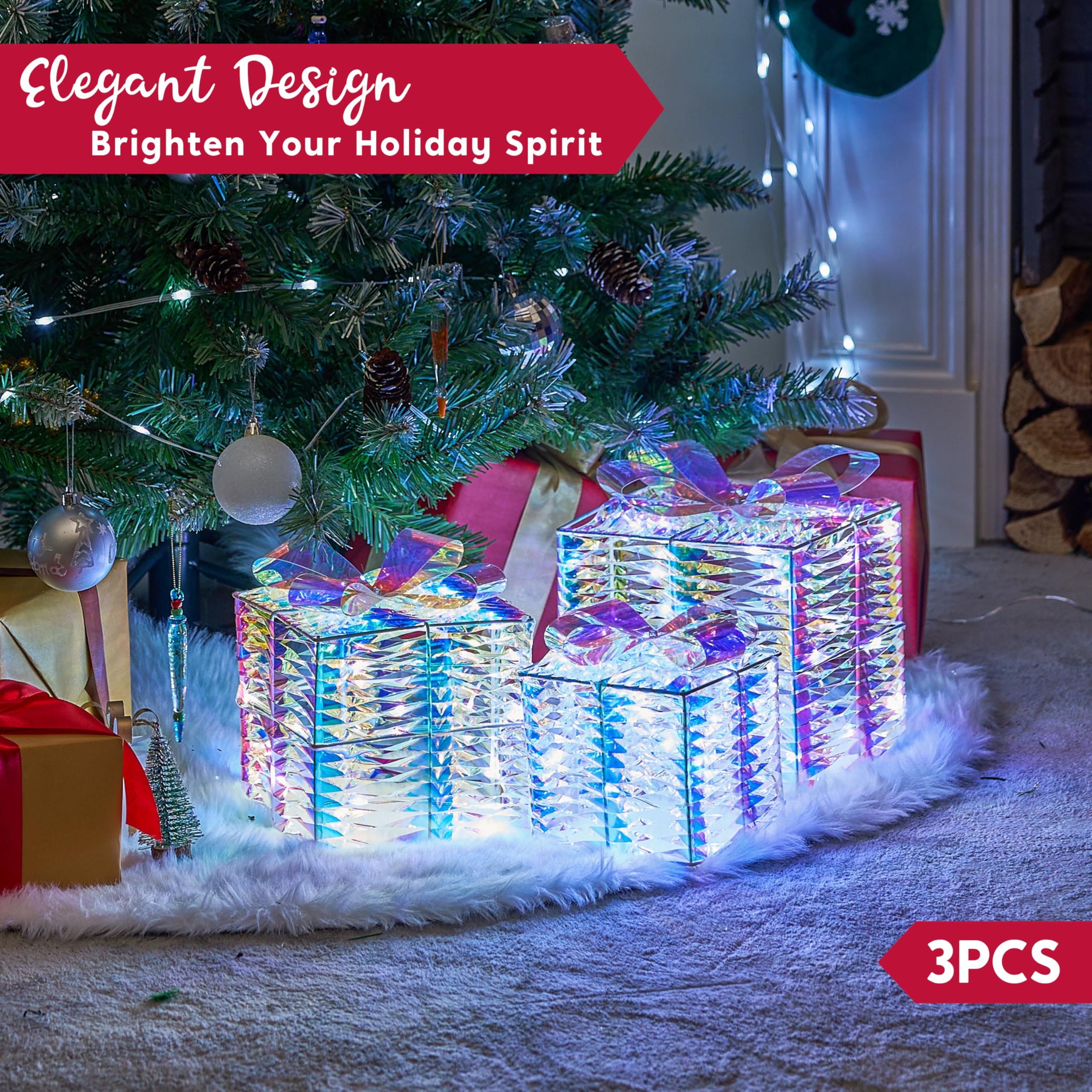 Amazon.com: Joiedomi Christmas Lighted Gift Boxes, Christmas