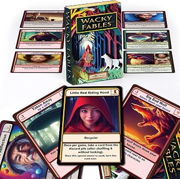 THINK2MASTER Wacky Fables - Card Game - Cast Misfortunes On Your Opponents & Find Fortunes for Yourself to Make Fun Silly Fairy Tales - Family Game Night, 2-6 Players.