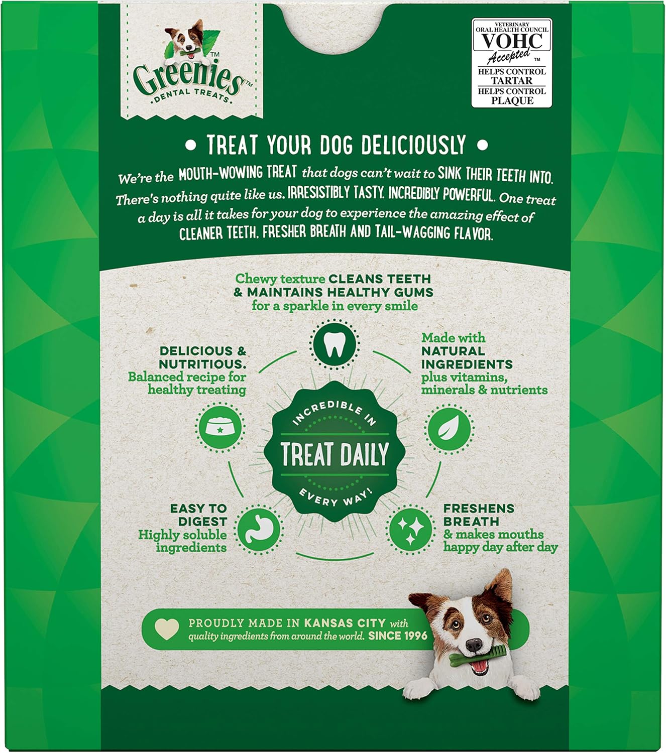 GREENIES Dental Chews Petite Treats for Dogs - TREAT-PAK Package 27 oz. 45 Treats