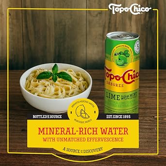 Topo Chico Sabores Lime with Mint Extract 12oz 8pk