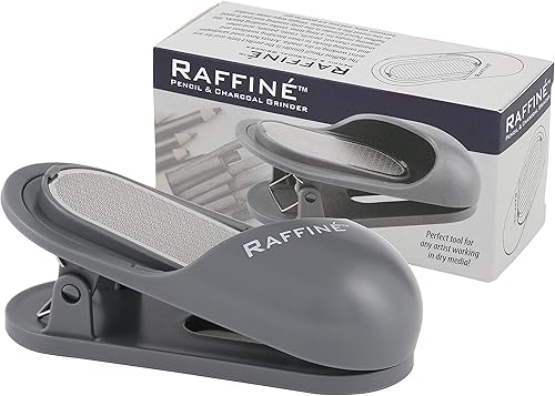 Raffine Artista - Herramienta de archivo de metal reutilizable – Abrazadera de escritorio sin ensuciar, molinillo de carbón y lápiz para afilar