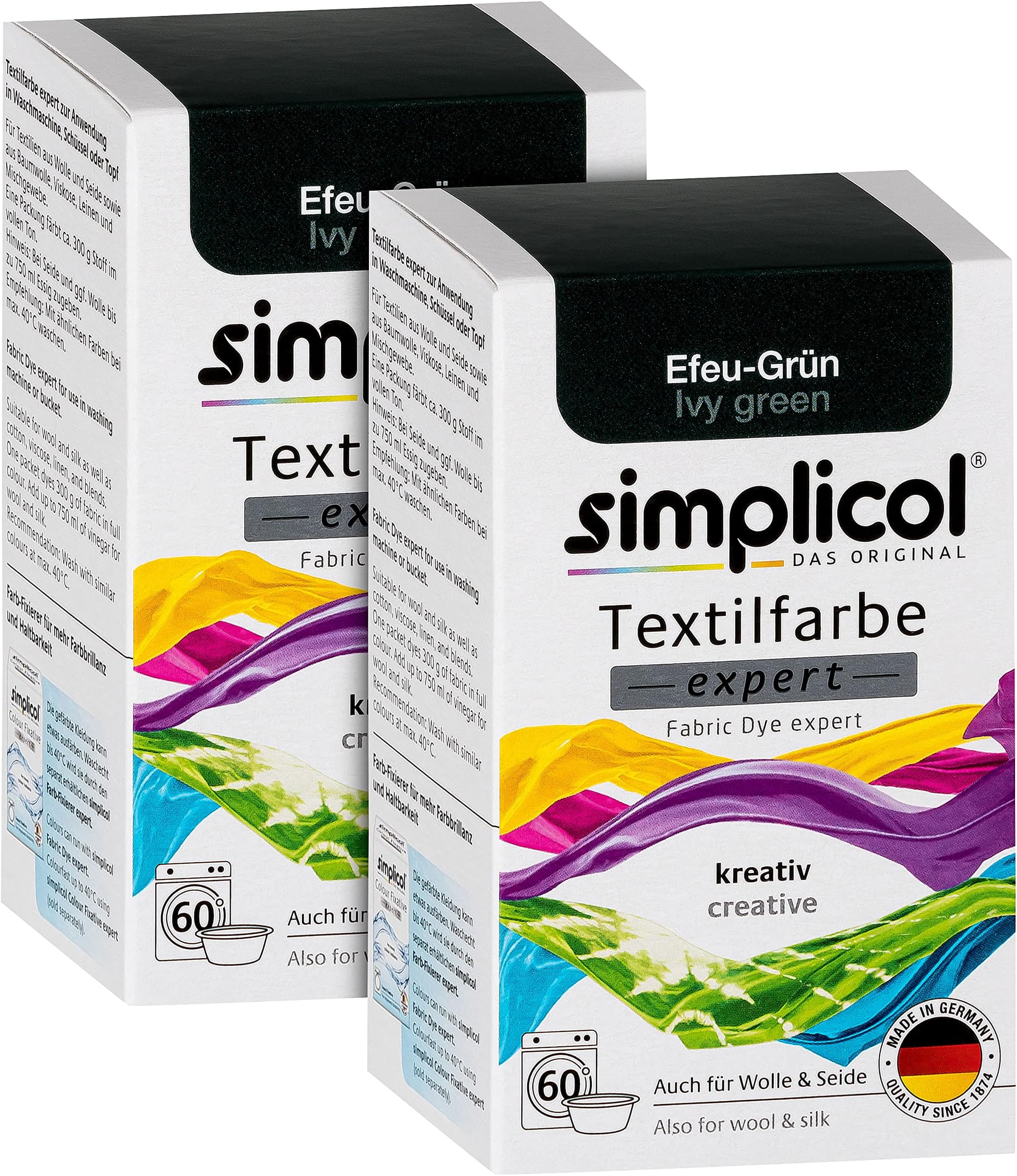 expert fabric paint for washing machine or manual colouring: Tie Dye, Recolour, and Restore Your Fabrics and Clothes - Ivy Green
