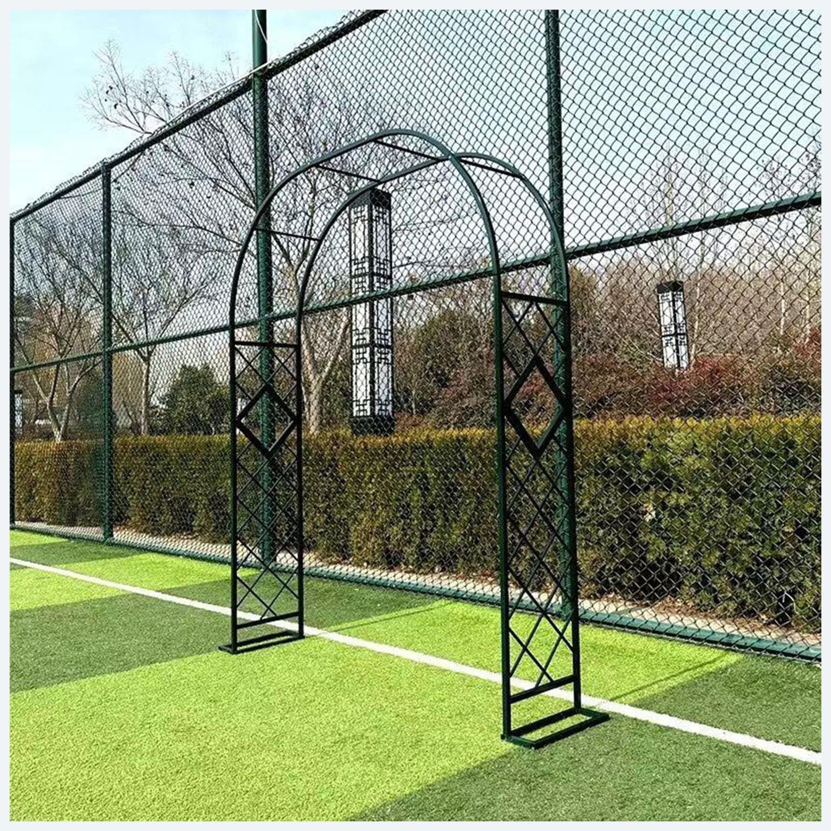 Arche de mariage en métal durable avec treillis de jardin pour fête de roses