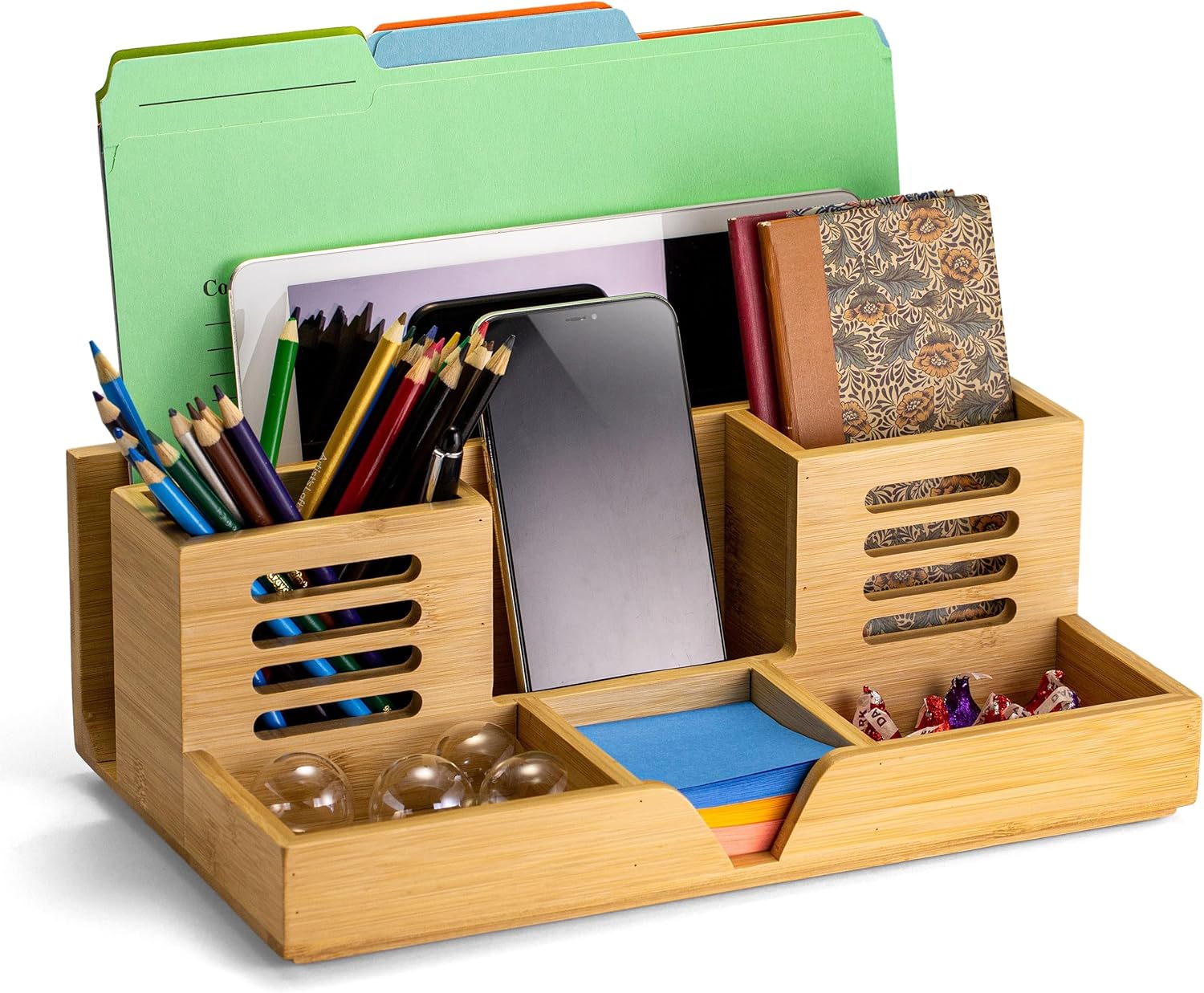 BambooFlow 71001 – Pencil Drawer Organizer with Natural Compartments