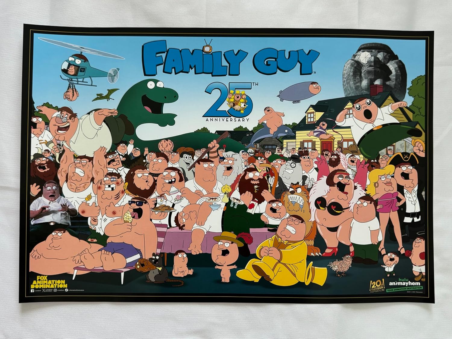 FAMILY GUY - 12"x18" Original Promo TV Poster SDCC 2024 25th Anniversary