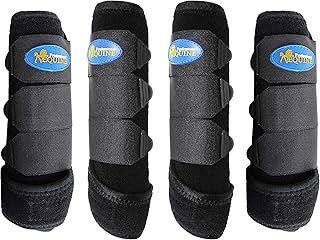 Professional Equine Medium 4-Pack Sports Medicine Splint Boots Black 41BKC