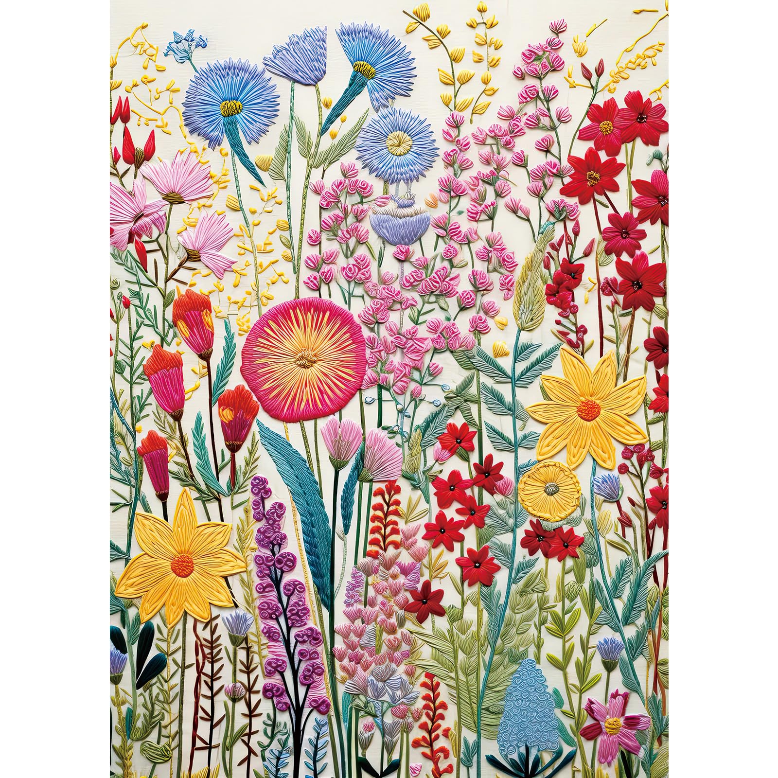 TangComplete - Puzzles 1000 Pieces for Adults jigsaw puzzles for adults 1000 Piece Puzzle Challenging Game for The Whole for Women, Gifts for Men, Theme: Threaded Garden
