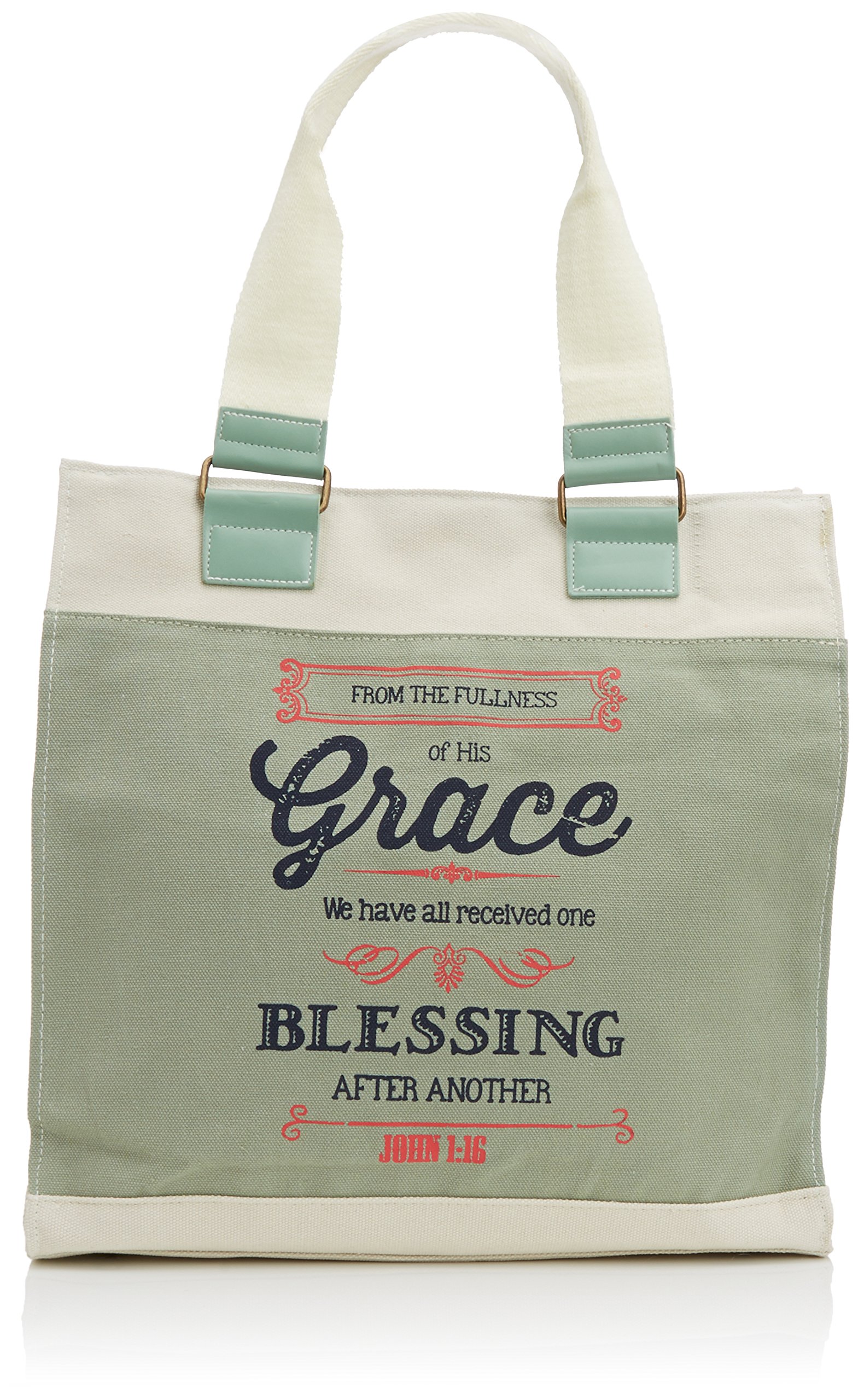 Chrstian Art Gifts Canvas Tote Bag Magnetic Closure Heavy Cotton Canvas Lined Handbag for Women