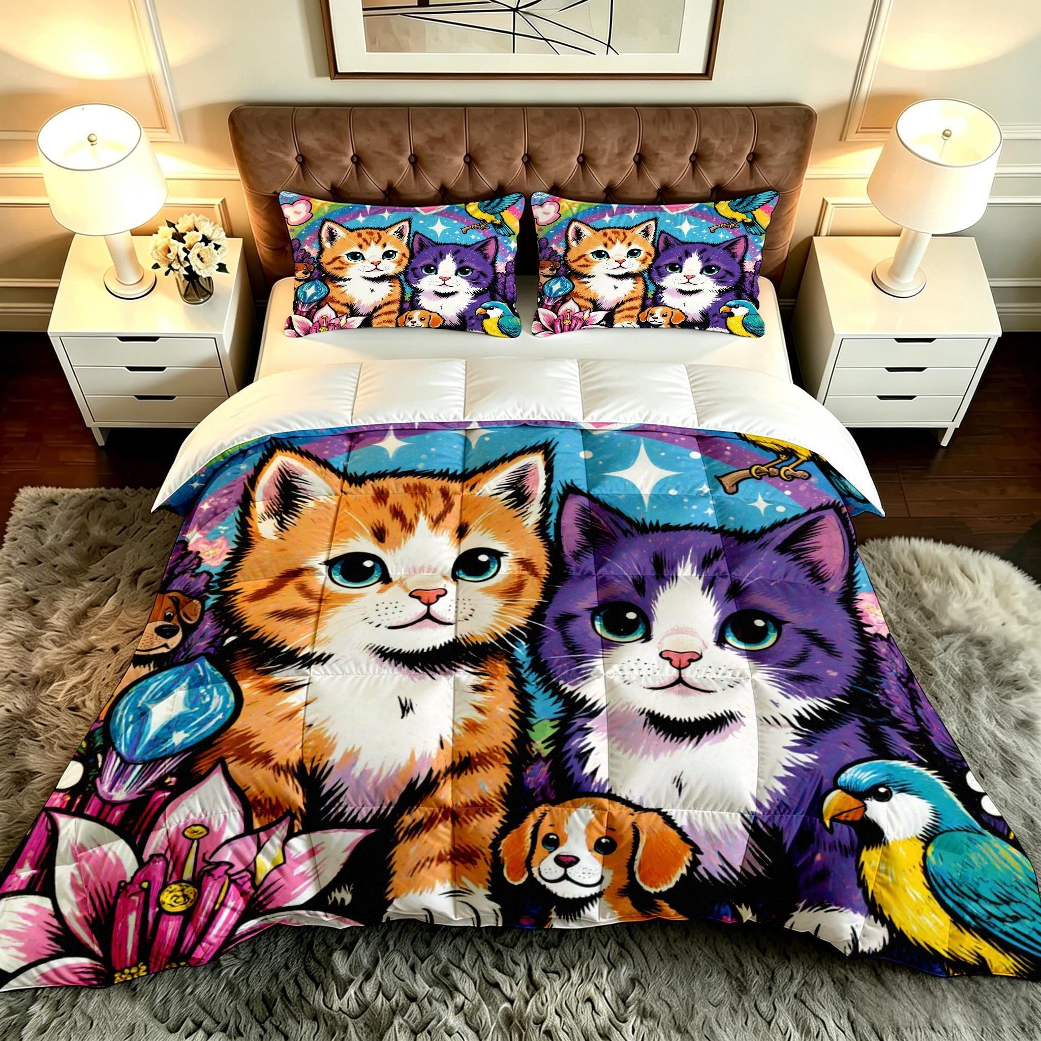 Ropa de cama de gato 220x240 ligera para evitar calor F40