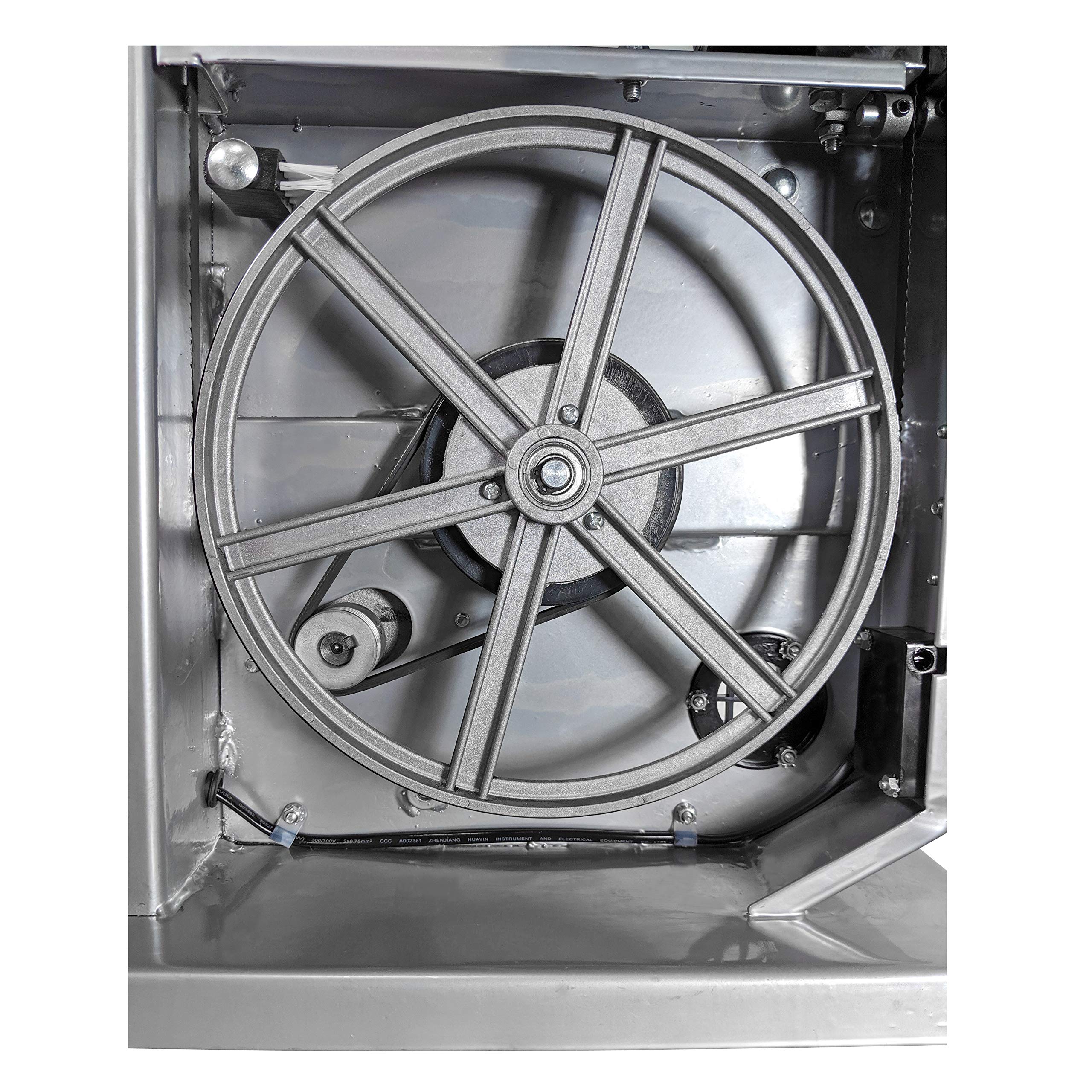 Crossfer Sega a nastro BS255 (500 W, altezza di taglio max. 115 mm, larghezza passaggio 245 mm, tavolo girevole 45°, arresto parallelo, spingitore pezzo)