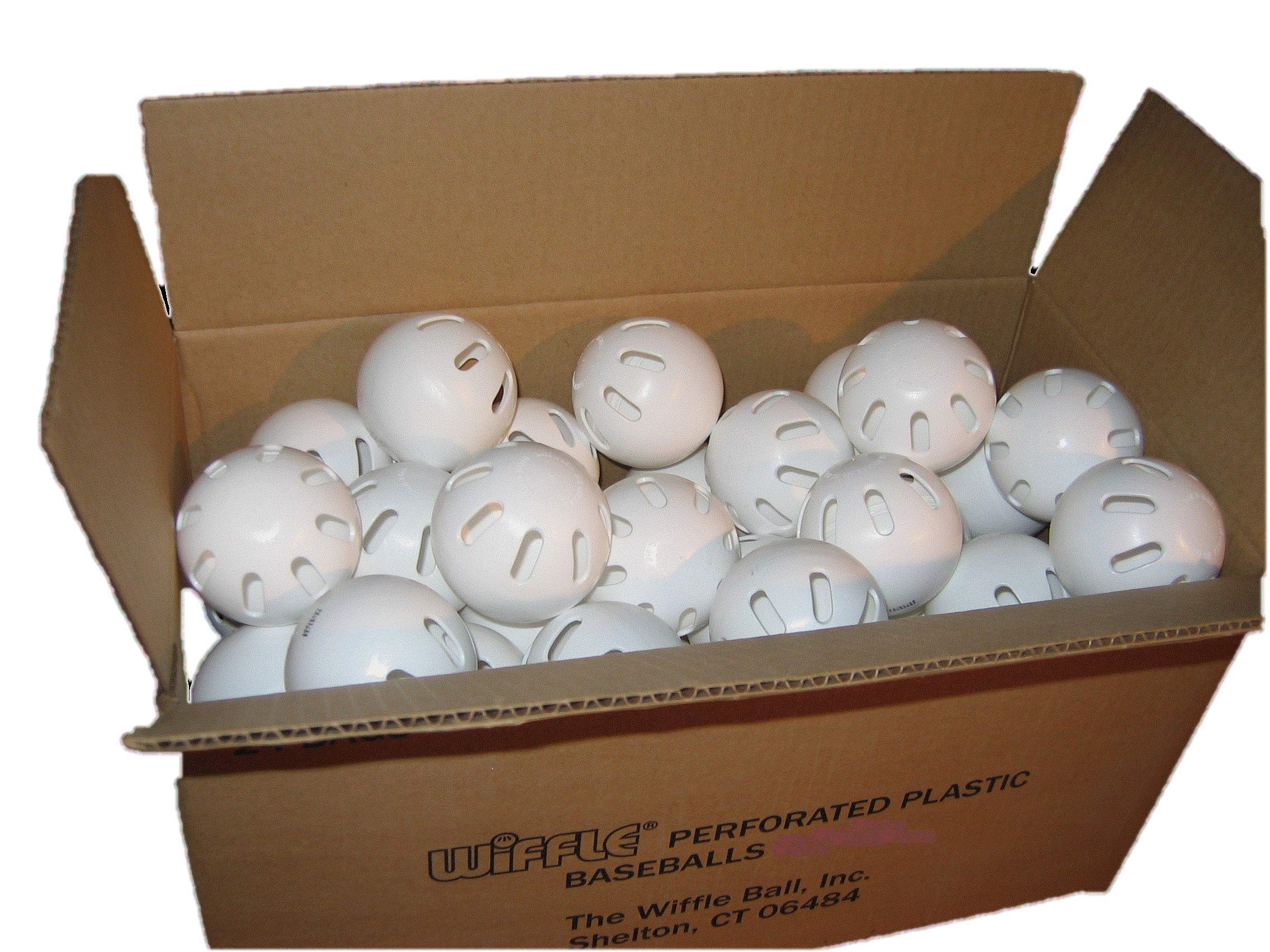 Wiffle Balls Bulk Kunststoff-Basebälle – offizielle Wiffle Ball Marke – hergestellt in den USA – mehrere Mengen – plus Bonus Getränke-Koozies (24 Bälle)
