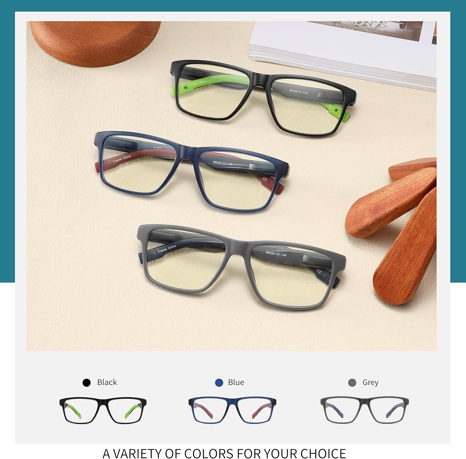 IVNUOYI 3 Pairs Reading Glasses Sports Style Frames with Spring Hinges, Flexible Blue Light Blocking Readers for Men - Image 8