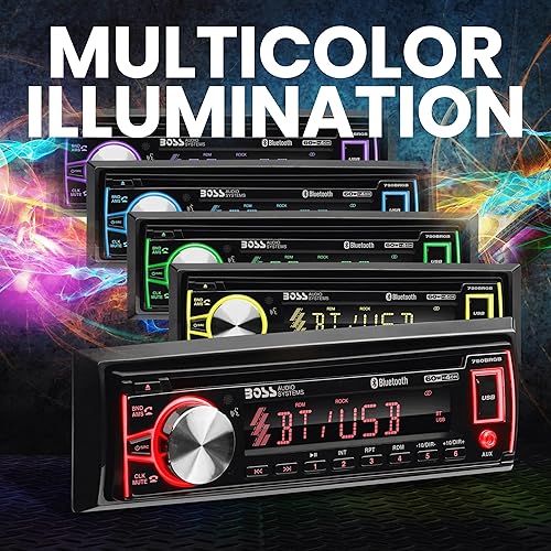 Miniatura 6 de BOSS Audio Systems 750BRGB Estéreo de coche - Din único, Bluetooth, reproductor de CD, receptor de radio AM/FM, USB, entrada AUX, iluminación