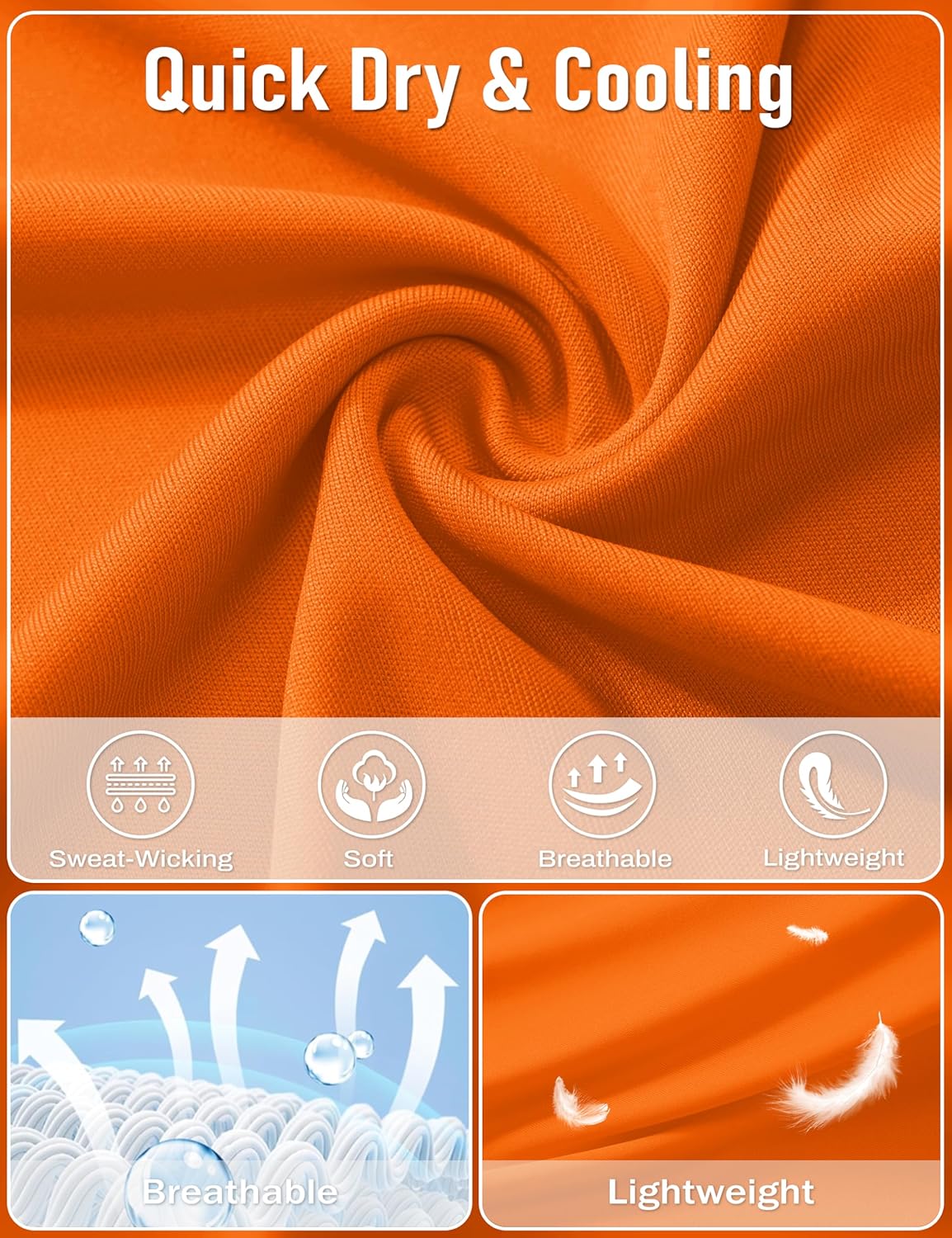 MAGCOMSEN 2 Pack Men's Short Sleeve Dry Fit Athletic Shirts UPF 50+ Running Gym Workout Tops Moisture Wicking Cooling Shirts - Image 4