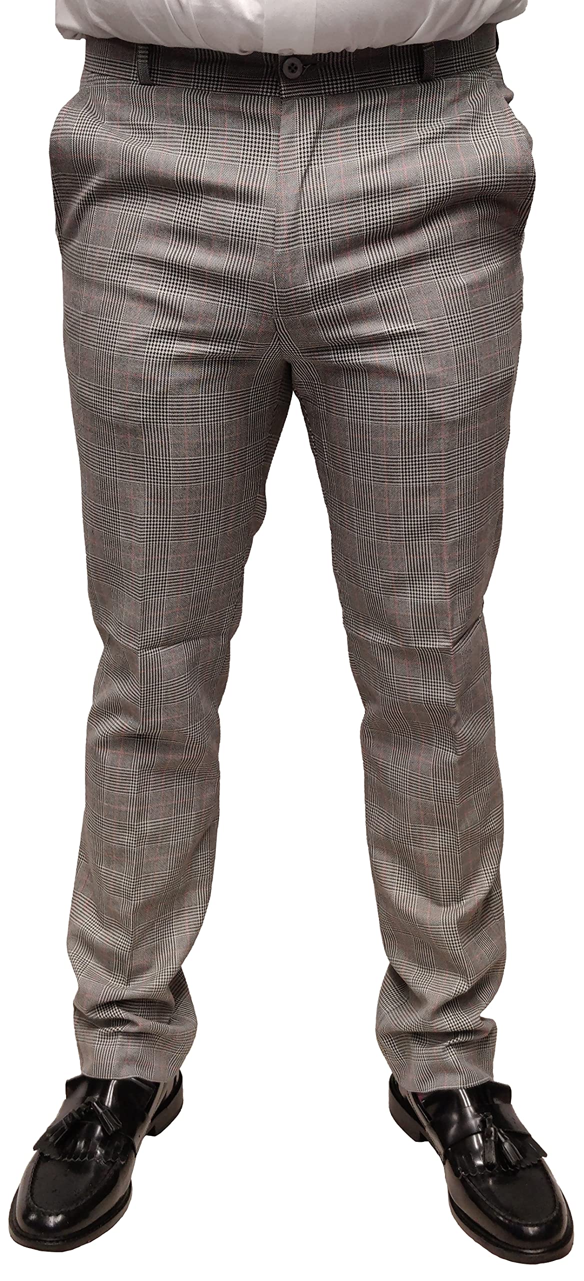 Relco Men`s Classic Retro Mod Sta Press Trousers (36, Prince of Wales)