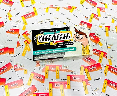 Miniatura 4 de Juego de cartas Mansplaining - Juego de estrategia de palabras de ritmo rápido para más de 2 jugadores, desafío de 30 minutos para adolescentes y