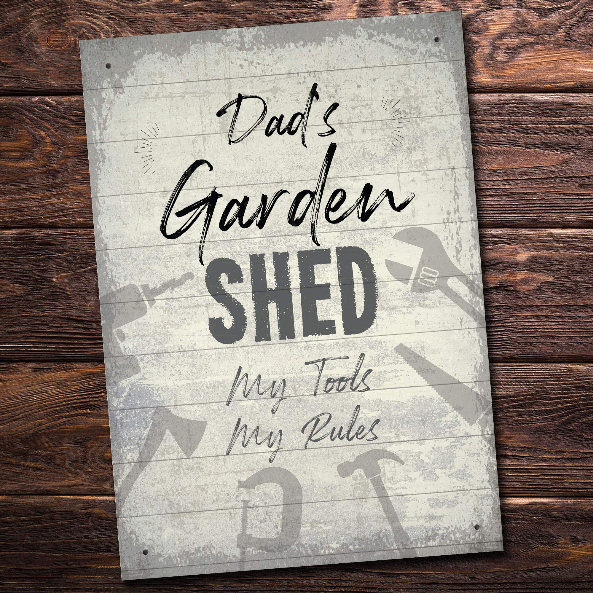 Red Ocean Personalised Shed Man Cave Garage Sign Vintage Sign Gift For Grandad Dad For Him