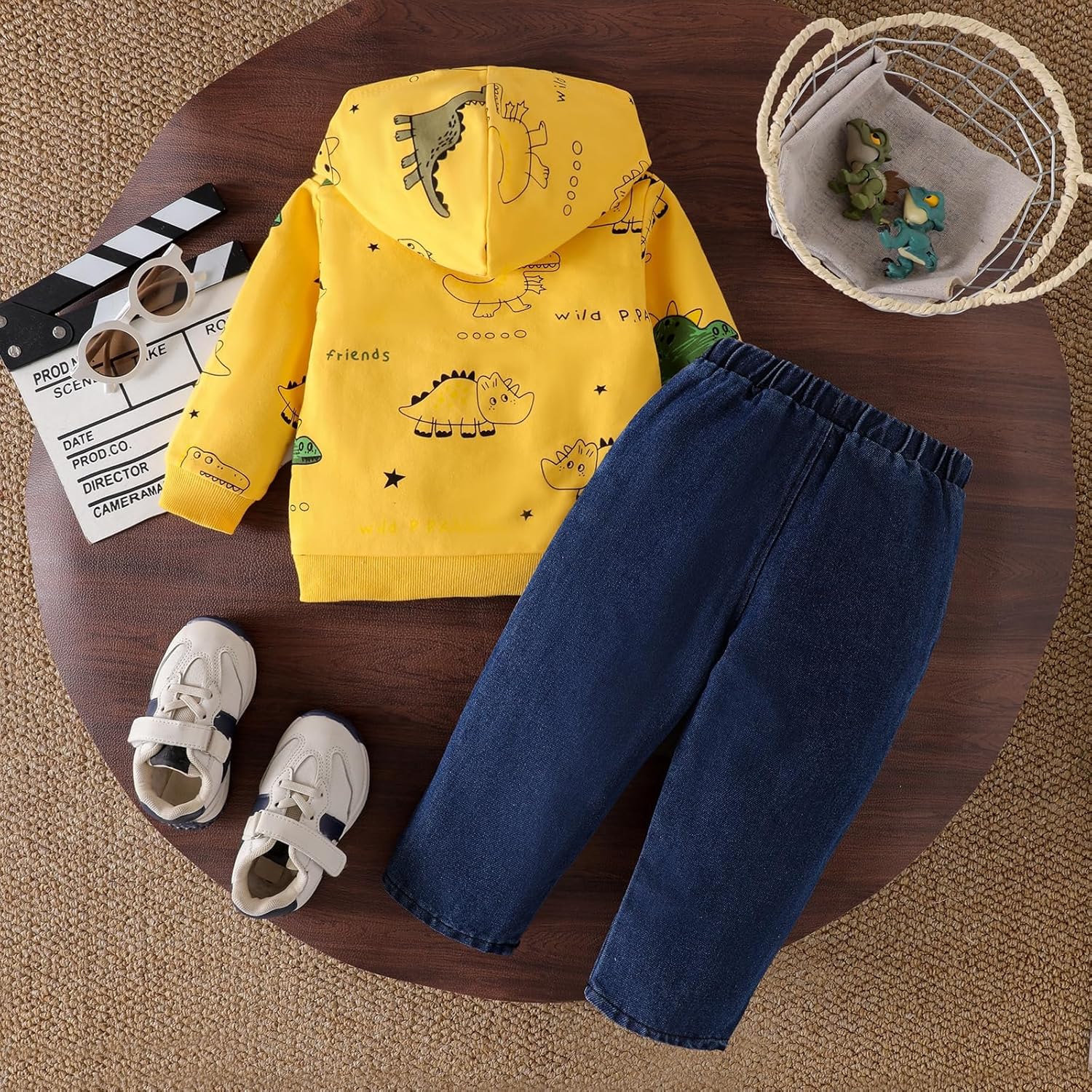 Toddler Boy Clothes Baby Dinosaur Pullover Sweatshirt Infant Pocket Jeans Pants Fall Winter Outfits Set 12 Months-5T - Image 4