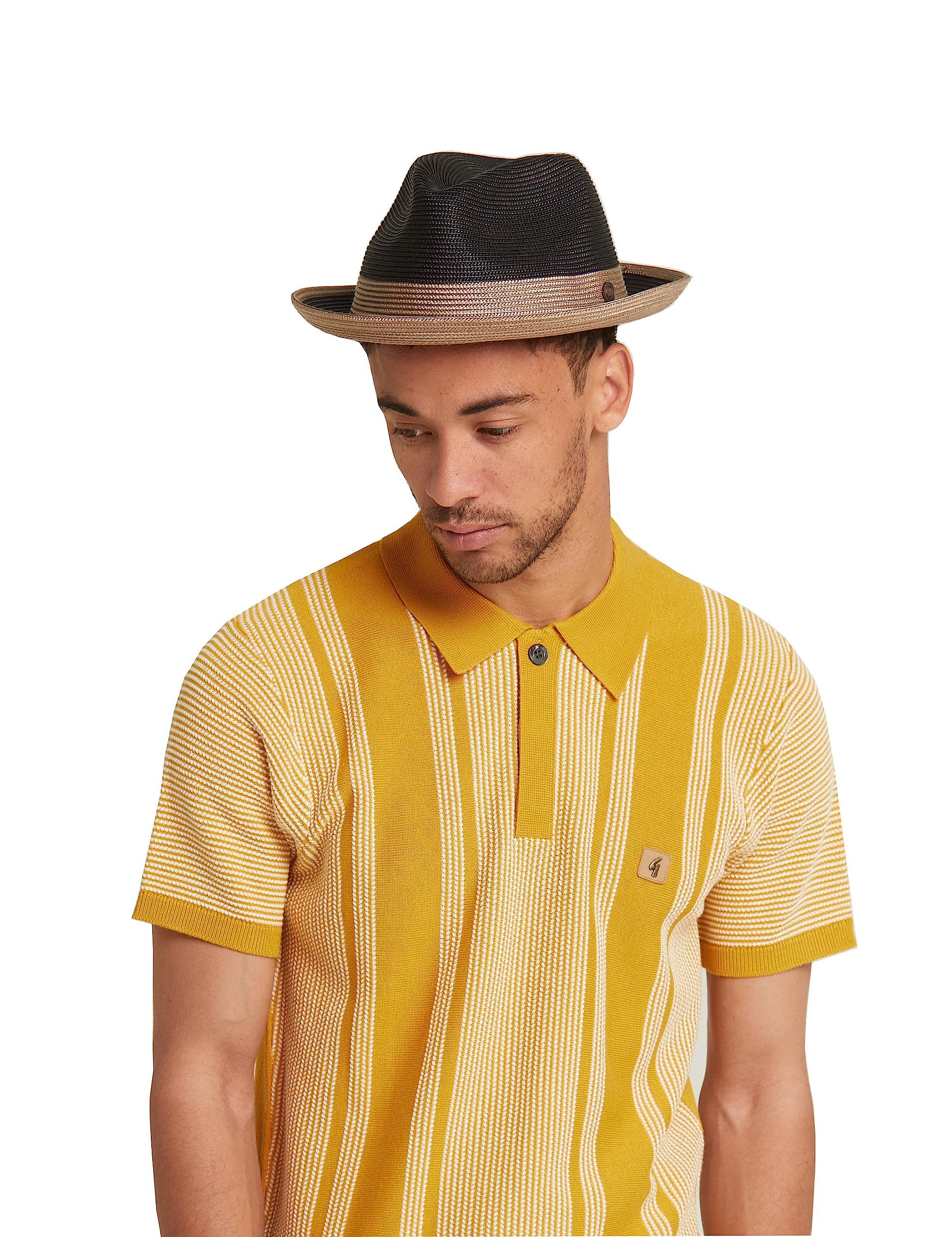 DASMARCA Summer Black Crushable & Packable Straw Fedora Hat - Florence - S