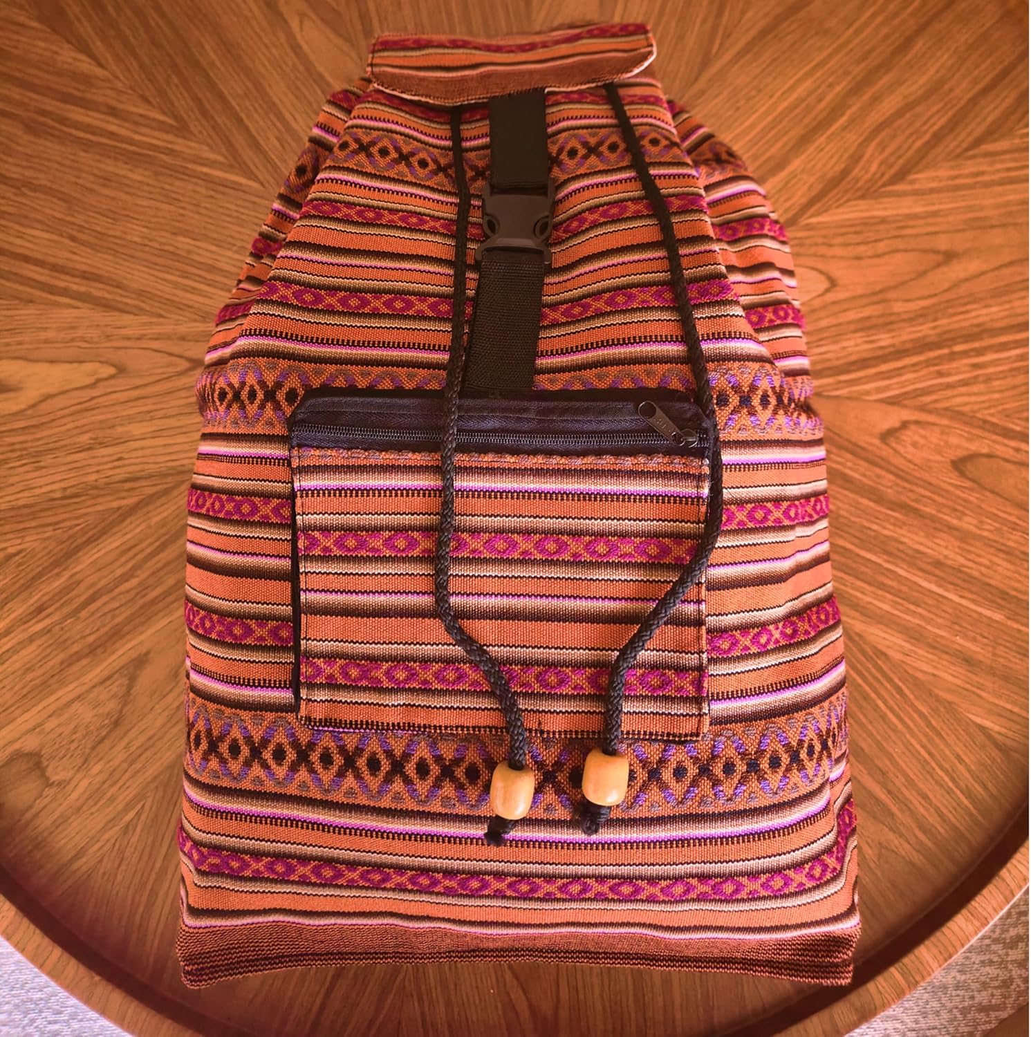 Unique Native Peruvian Bag - Ethnic Shoulder Backpack 18''x9.5''x6''