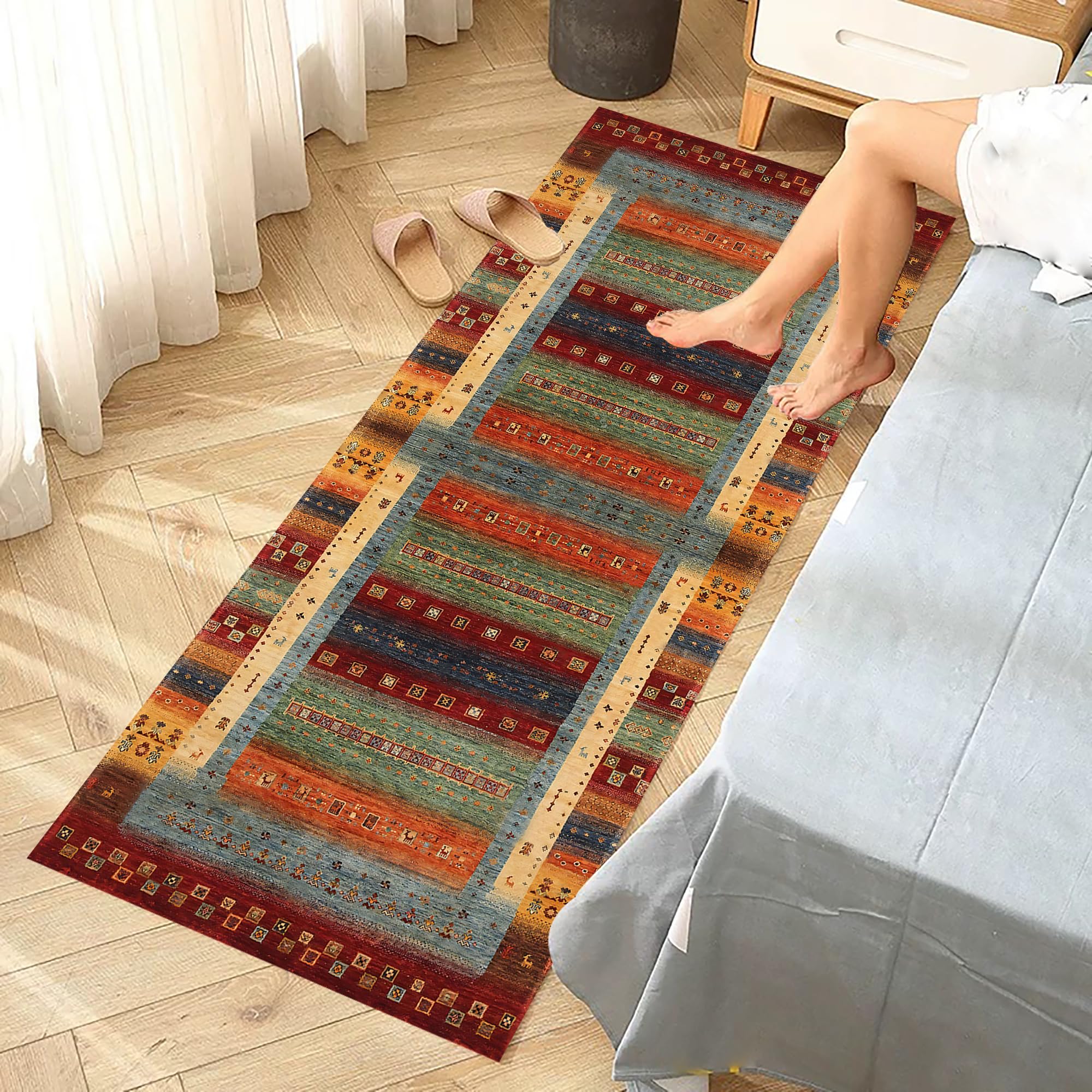 Długi chodnik do korytarza, antypoślizgowy, 120 x 150 cm, chodnik kuchenny do kuchni, nadaje się do prania, dywan na korytarz, dywan zatrzymujący brud, do wejścia, salonu, sypialni