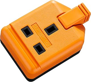 Masterplug Heavy Duty Single Socket Trailing Socket, without Plug and Cable, 13 Amp, Orange