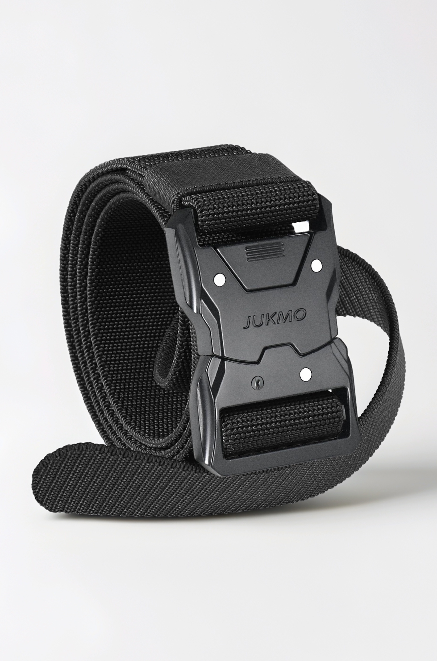 'JUKMO Quick Release Tactical Belt, Military Work 1.5'' Nylon Web Hiking Belt with Heavy Duty Seatbelt Buckle'