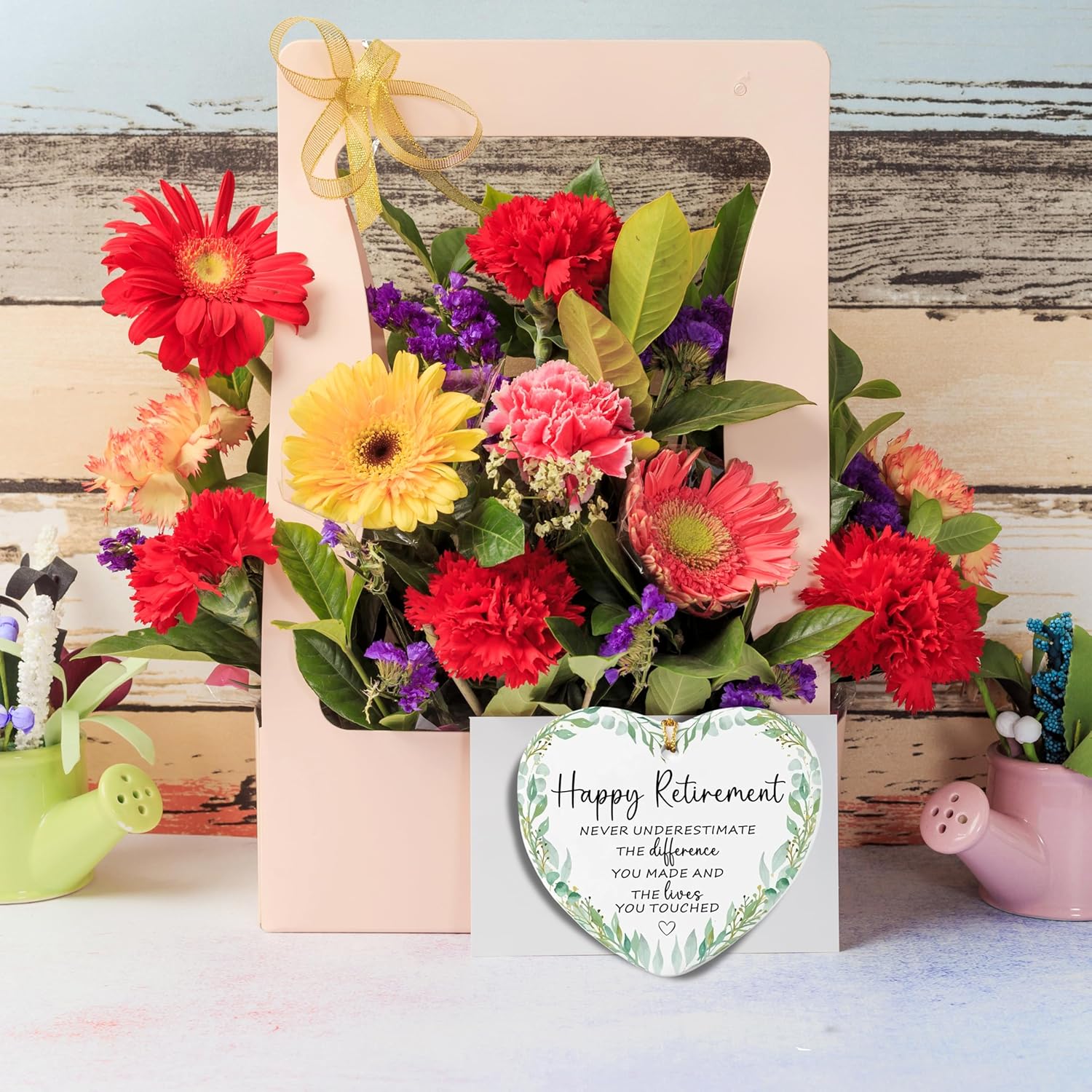 Retirement Ornament 2025, Retired 2025 Wreath Heart Ornaments, Happy Retired Ornament Decorations Keepsake, Gift for Woman Coworker Friend Mom Friendship Grandparents (White, Retirement) - Image 4