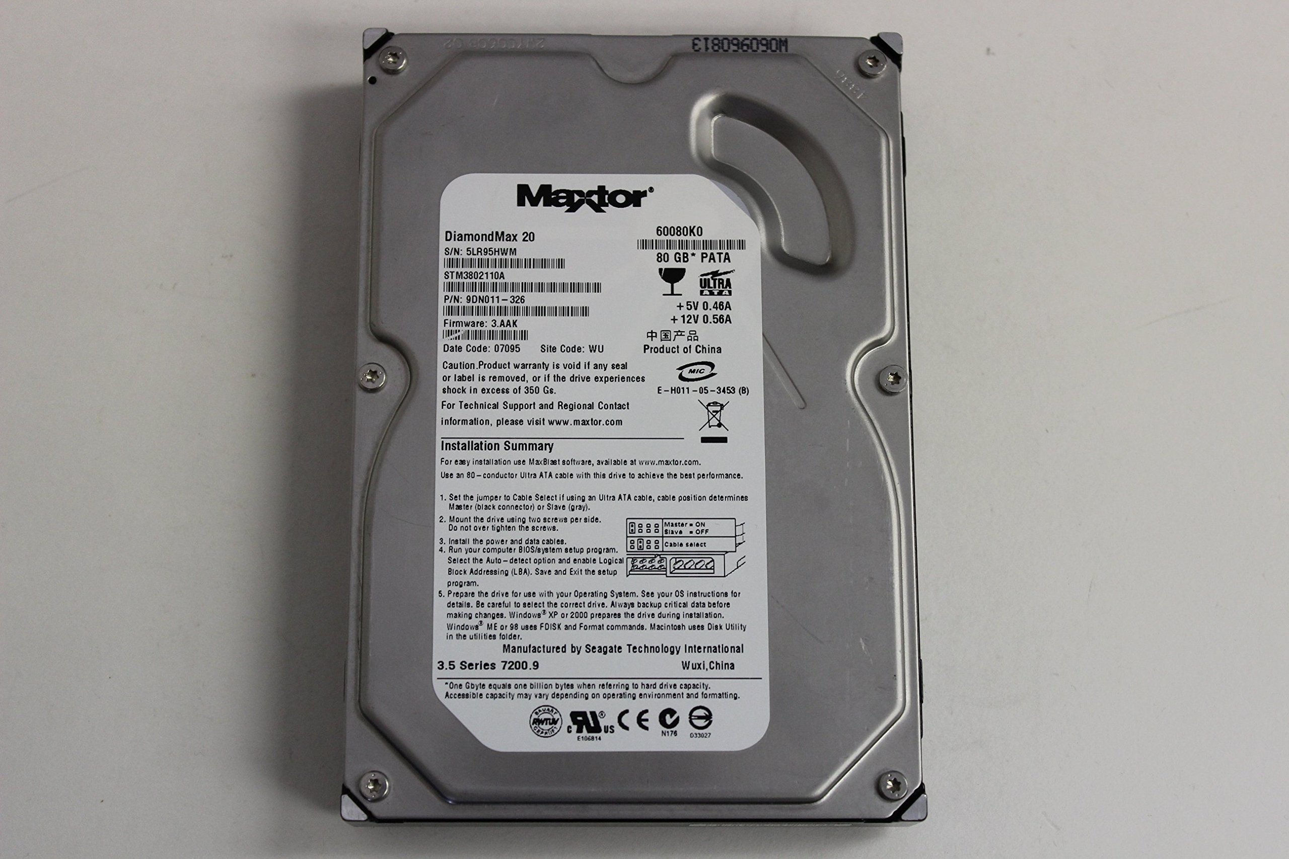 Amazon | Maxtor stm3802110 a 80 GB DiamondMax 20 IDEハードドライブ